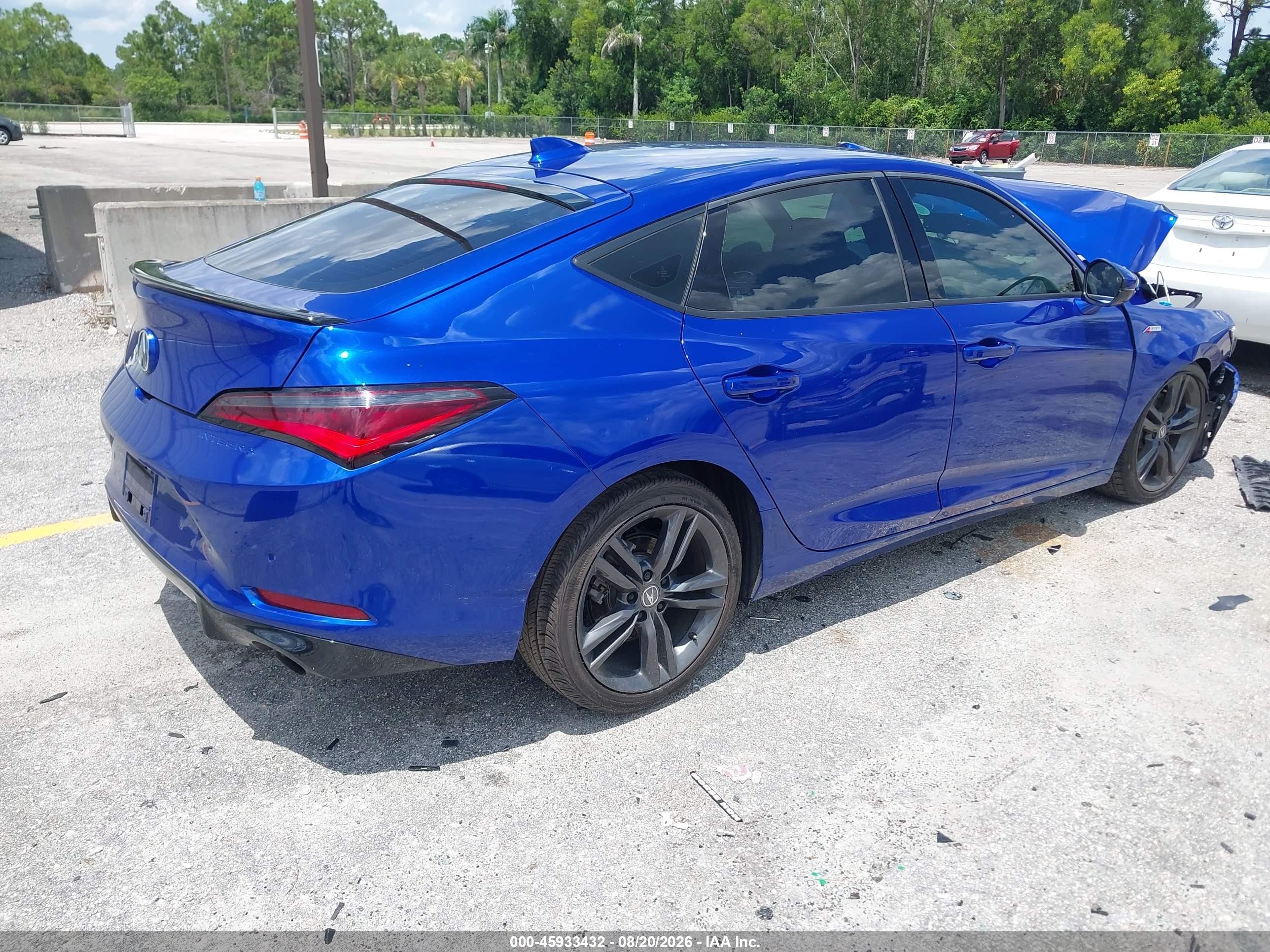 2023 Acura Integra VIN 19UDE4H6XPA010169 IAAI salvage auction — Front End, Certificate Of Destruction (Florida), sold $600 on 2026-09-08 (photo 4)