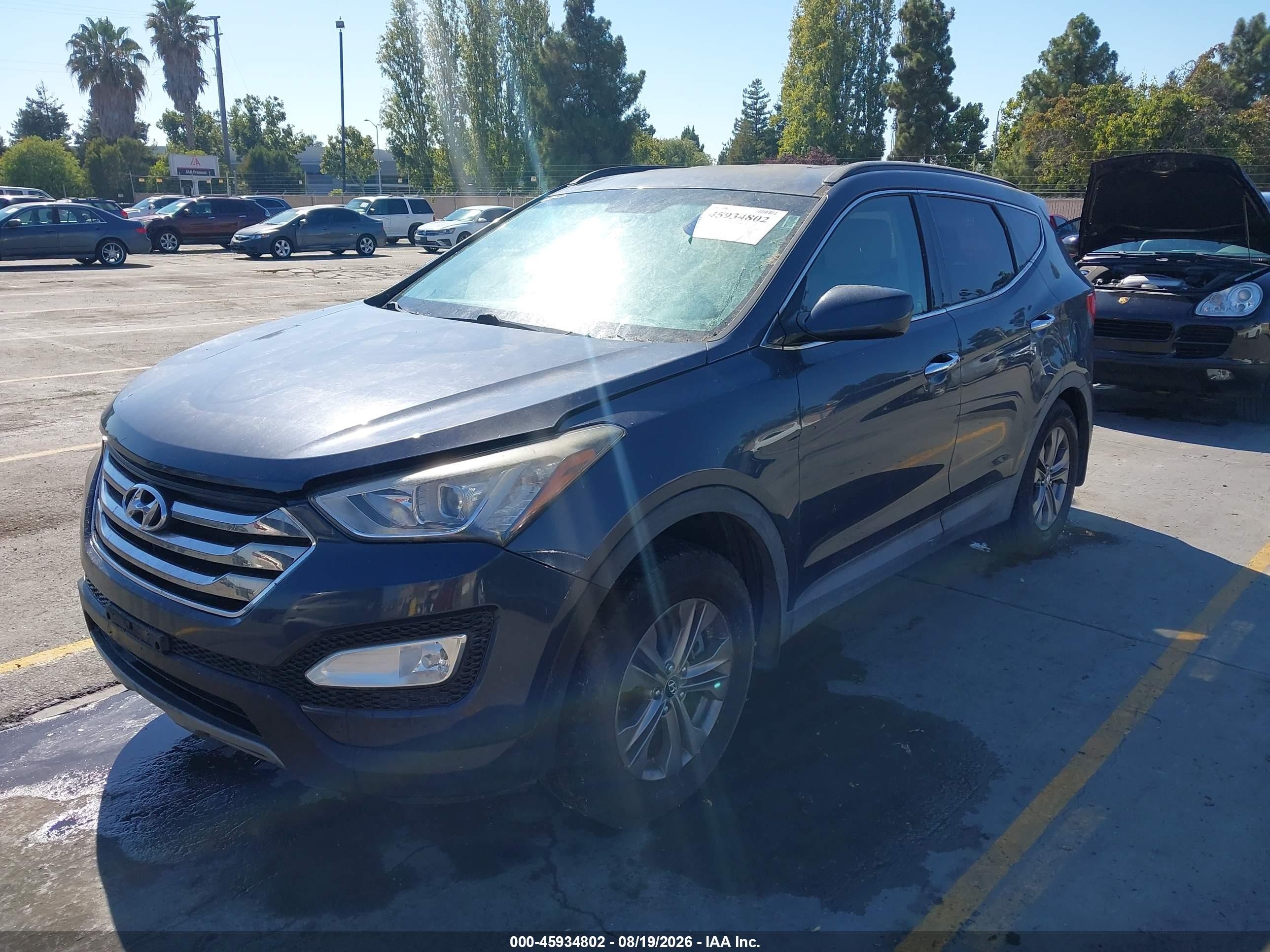 2014 Hyundai VIN 5XYZU3LB8EG176466 IAAI salvage auction — Normal Wear, Clear - Dealer Only (California), sold $500 on 2026-09-08 (photo 2)