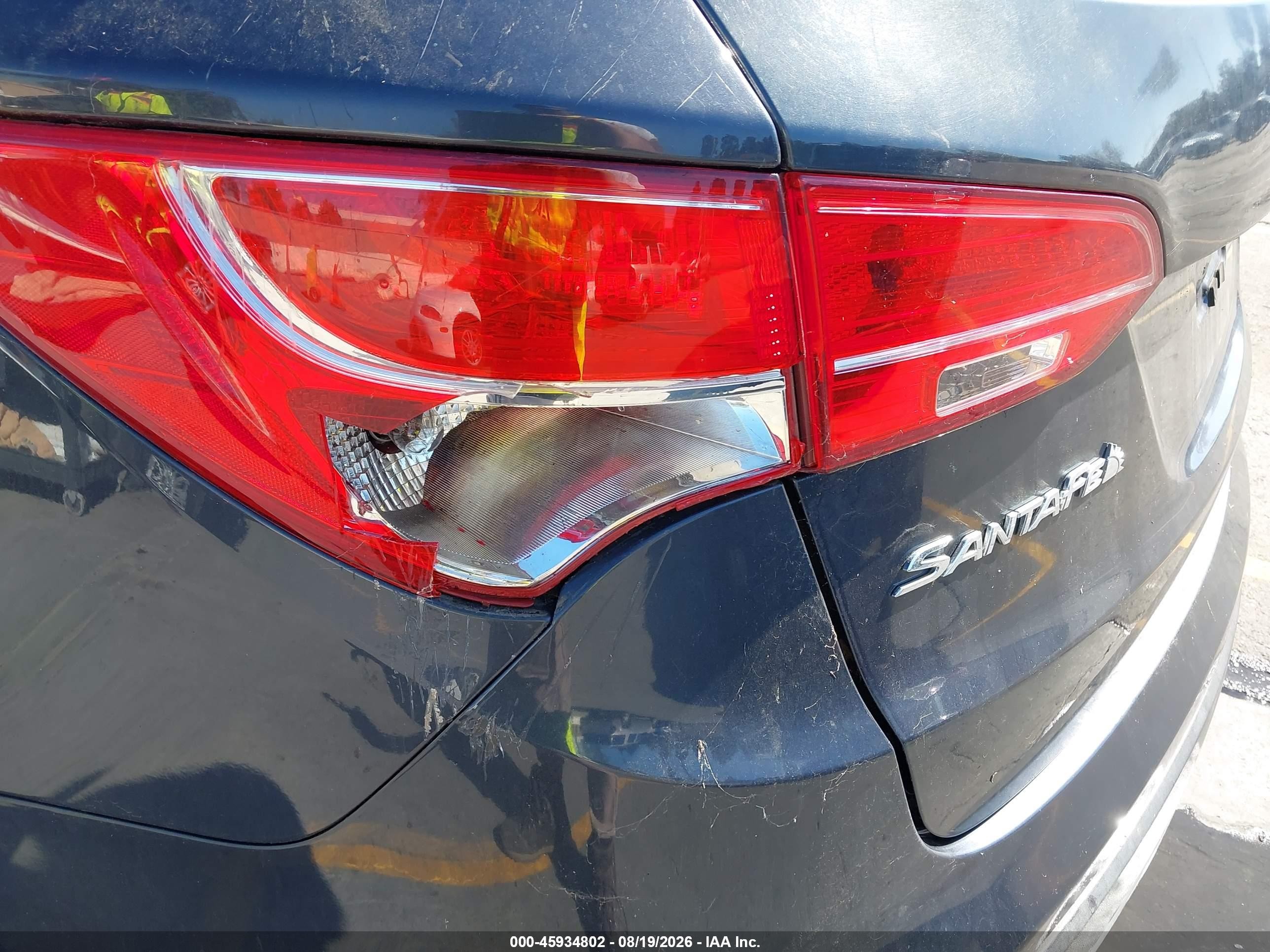 2014 Hyundai VIN 5XYZU3LB8EG176466 IAAI salvage auction — Normal Wear, Clear - Dealer Only (California), sold $500 on 2026-09-08 (photo 6)