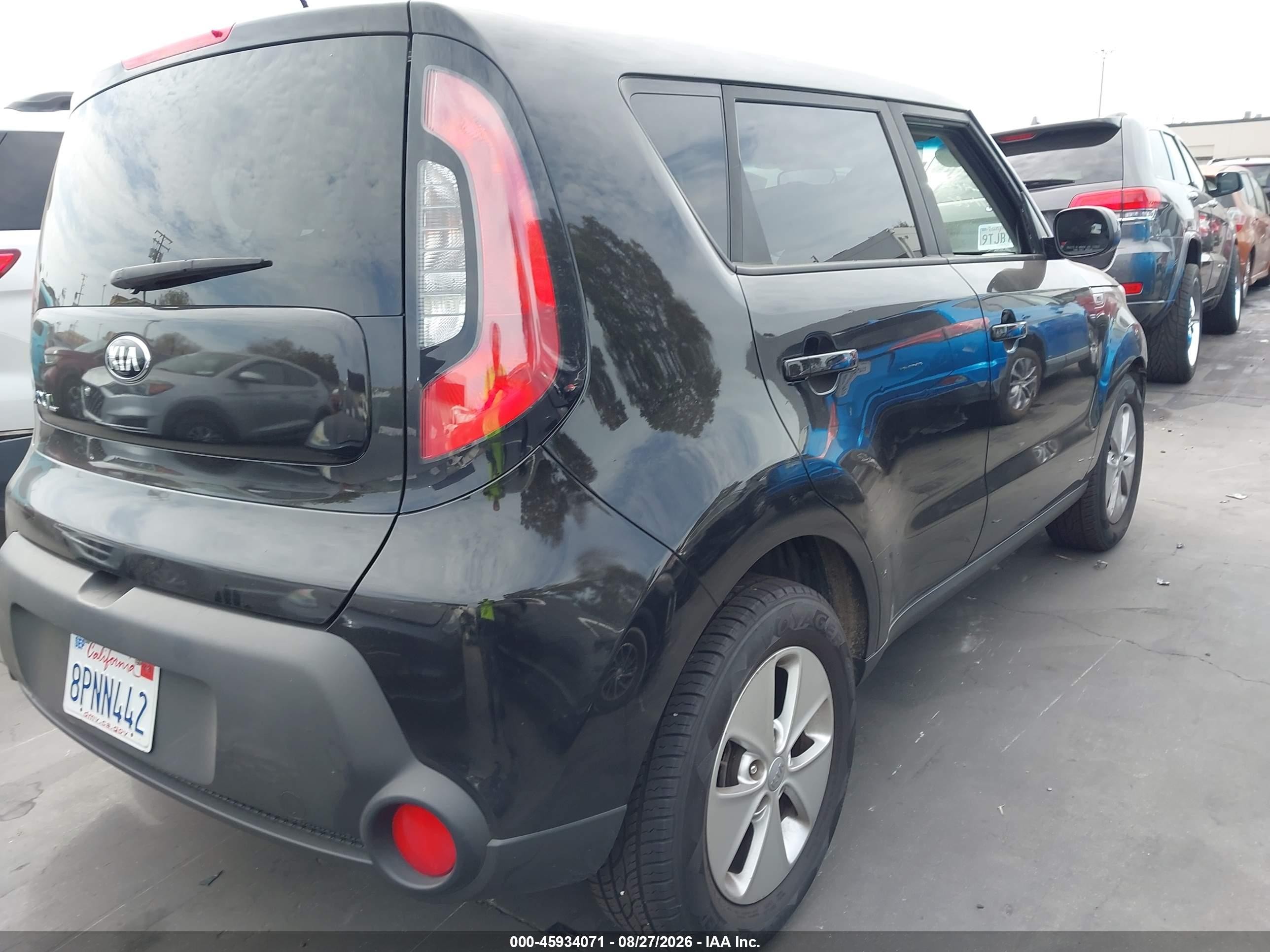 2016 Kia Soul VIN KNDJN2A26G7328364 IAAI salvage auction — Front End, Salvage Certificate (California), sold $775 on 2026-09-11 (photo 4)
