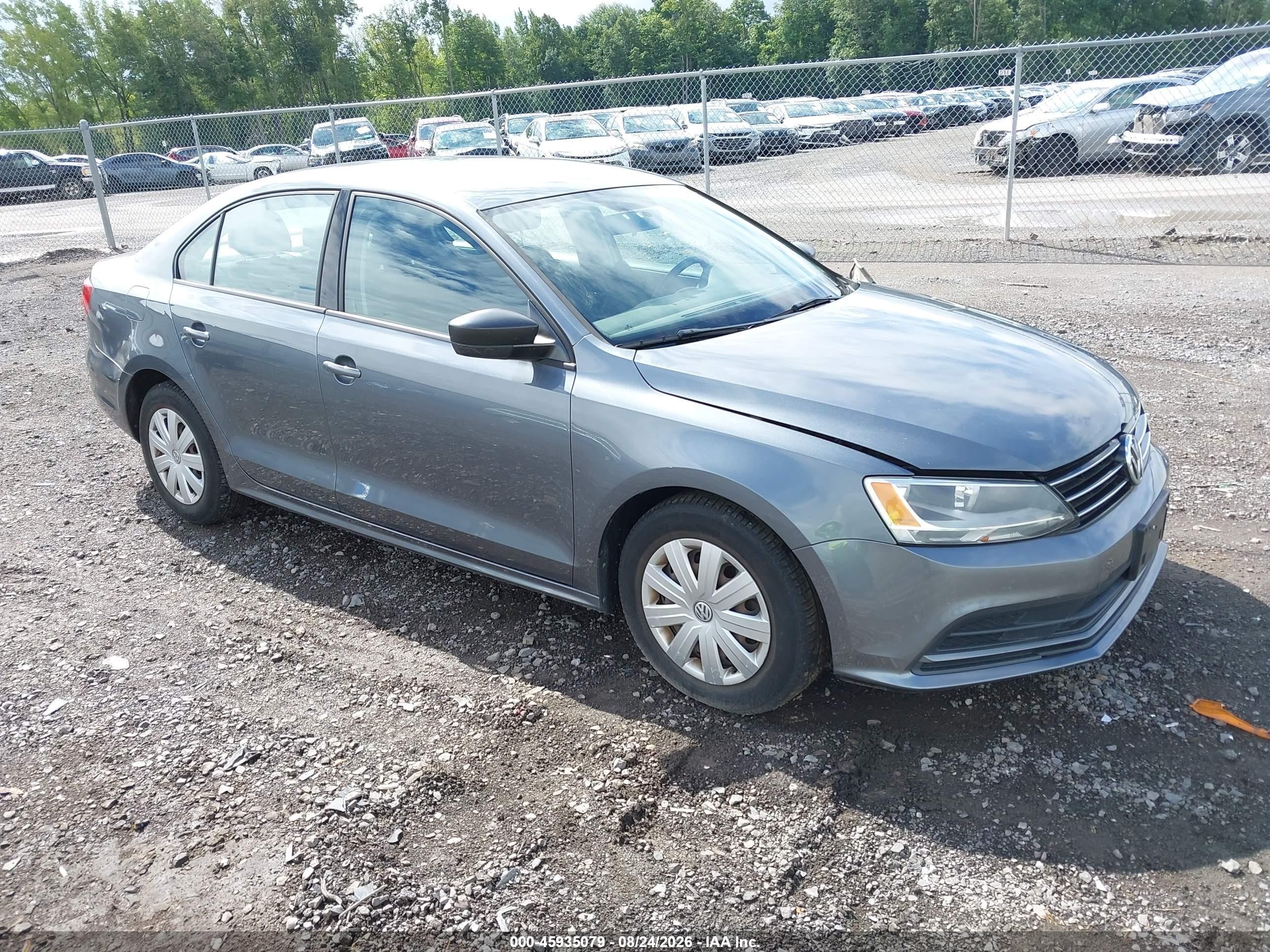 2015 Volkswagen Jetta VIN 3VW2K7AJ4FM405705 IAAI salvage auction — Unknown, Mv-907A (New York), sold $650 on 2026-09-08 (photo 1)