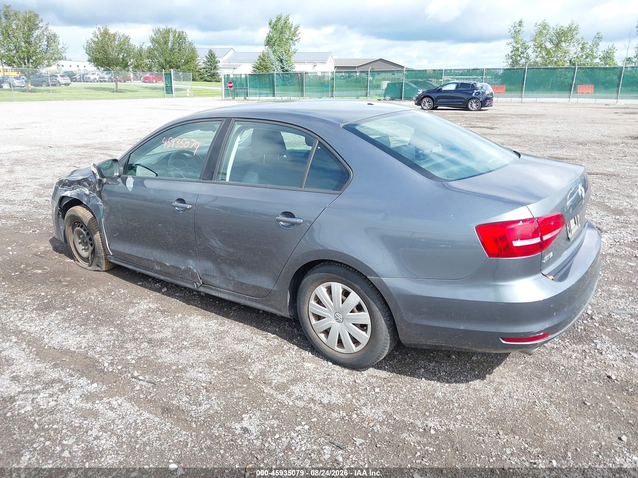 2015 Volkswagen Jetta VIN 3VW2K7AJ4FM405705 IAAI salvage auction — Unknown, Mv-907A (New York), sold $650 on 2026-09-08 (photo 3)