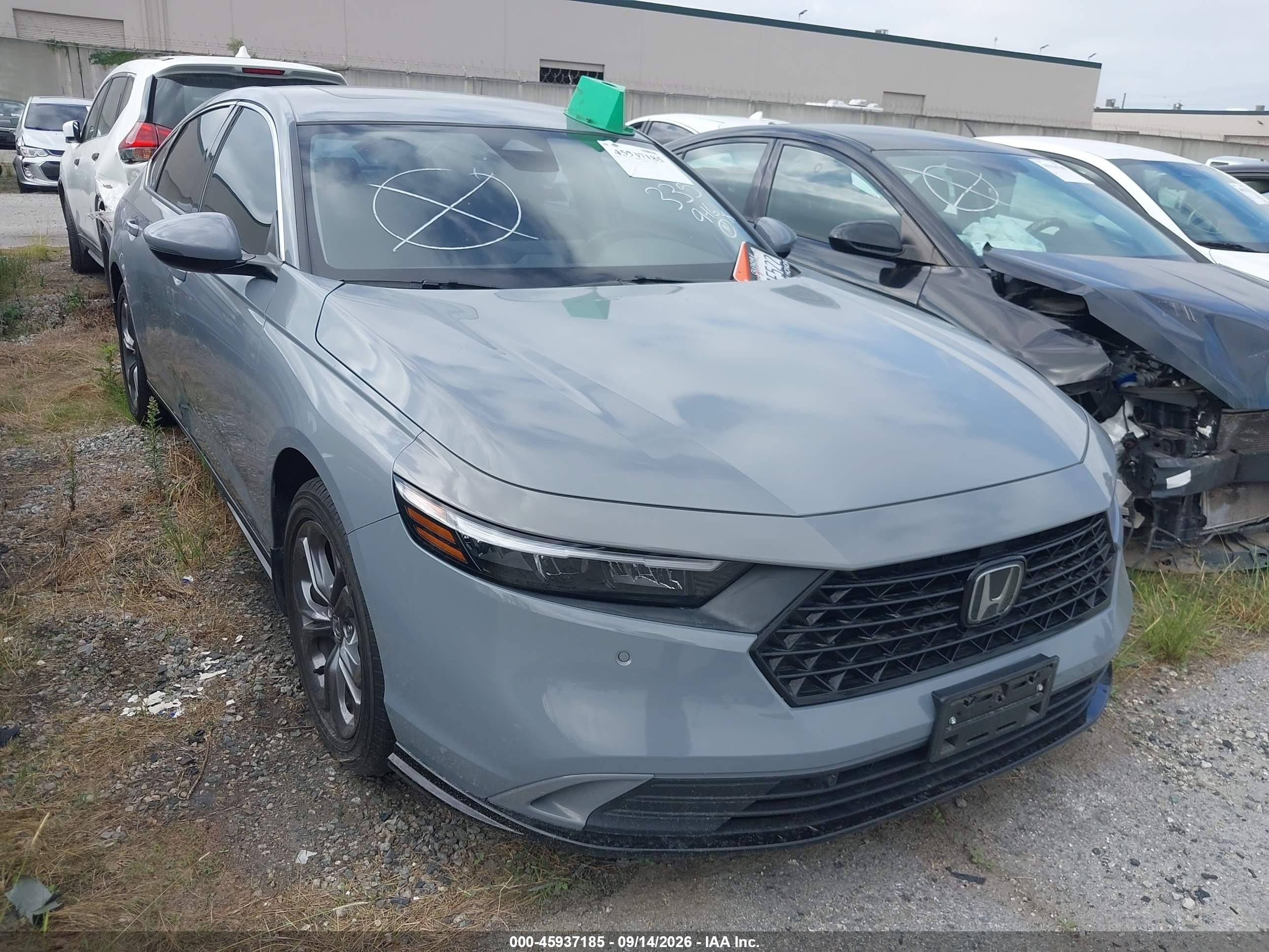 2023 Honda Accord VIN 1HGCY2F60PA049573 IAAI salvage auction — Side, Salvage Certificate (California), sold $8,600 on 2026-09-13 (photo 1)