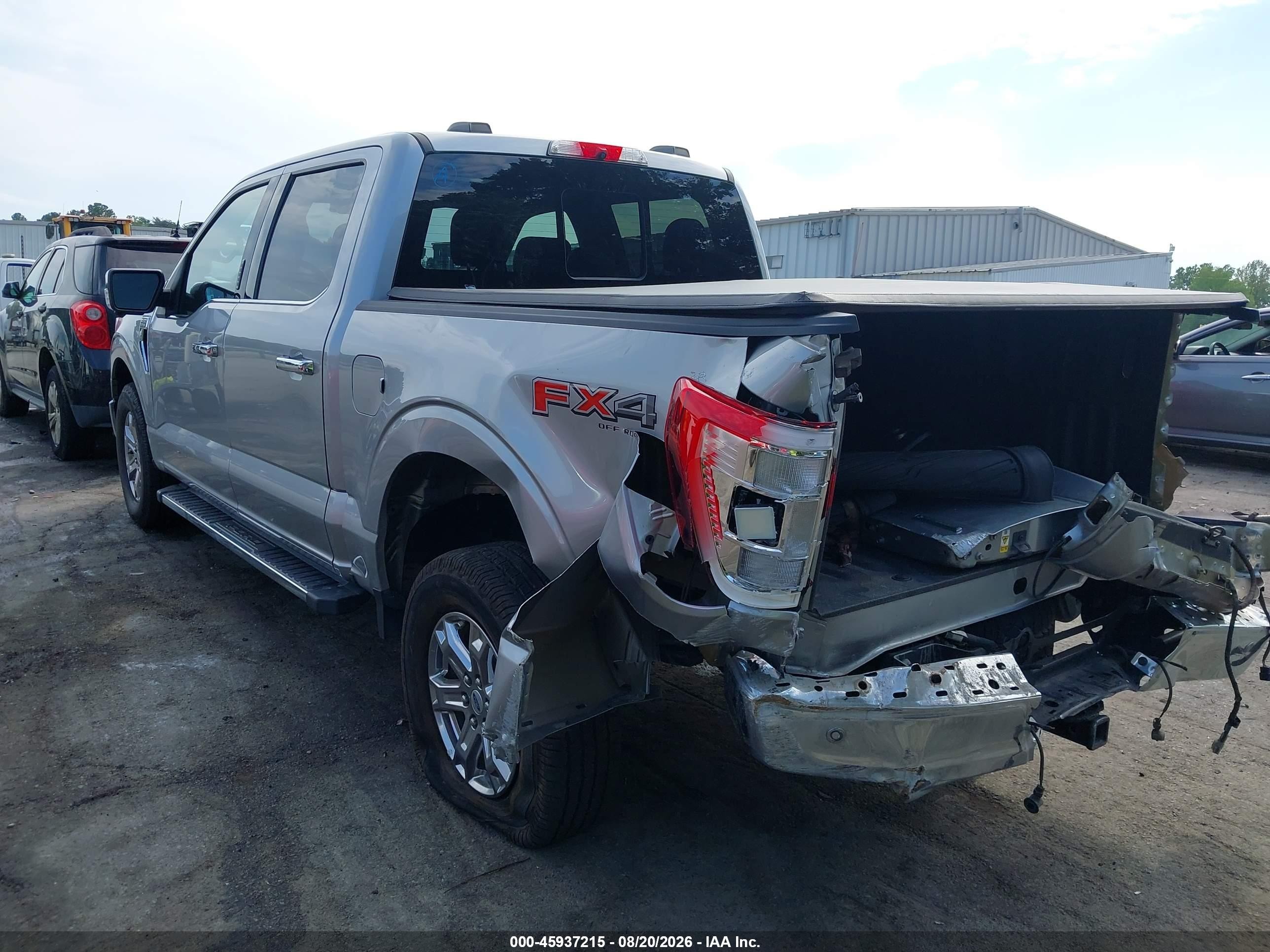 2021 Ford F-150 VIN 1FTFW1E81MKD71952 IAAI salvage auction — Rear End, Salvage (North Carolina), sold $11,600 on 2026-09-25 (photo 3)