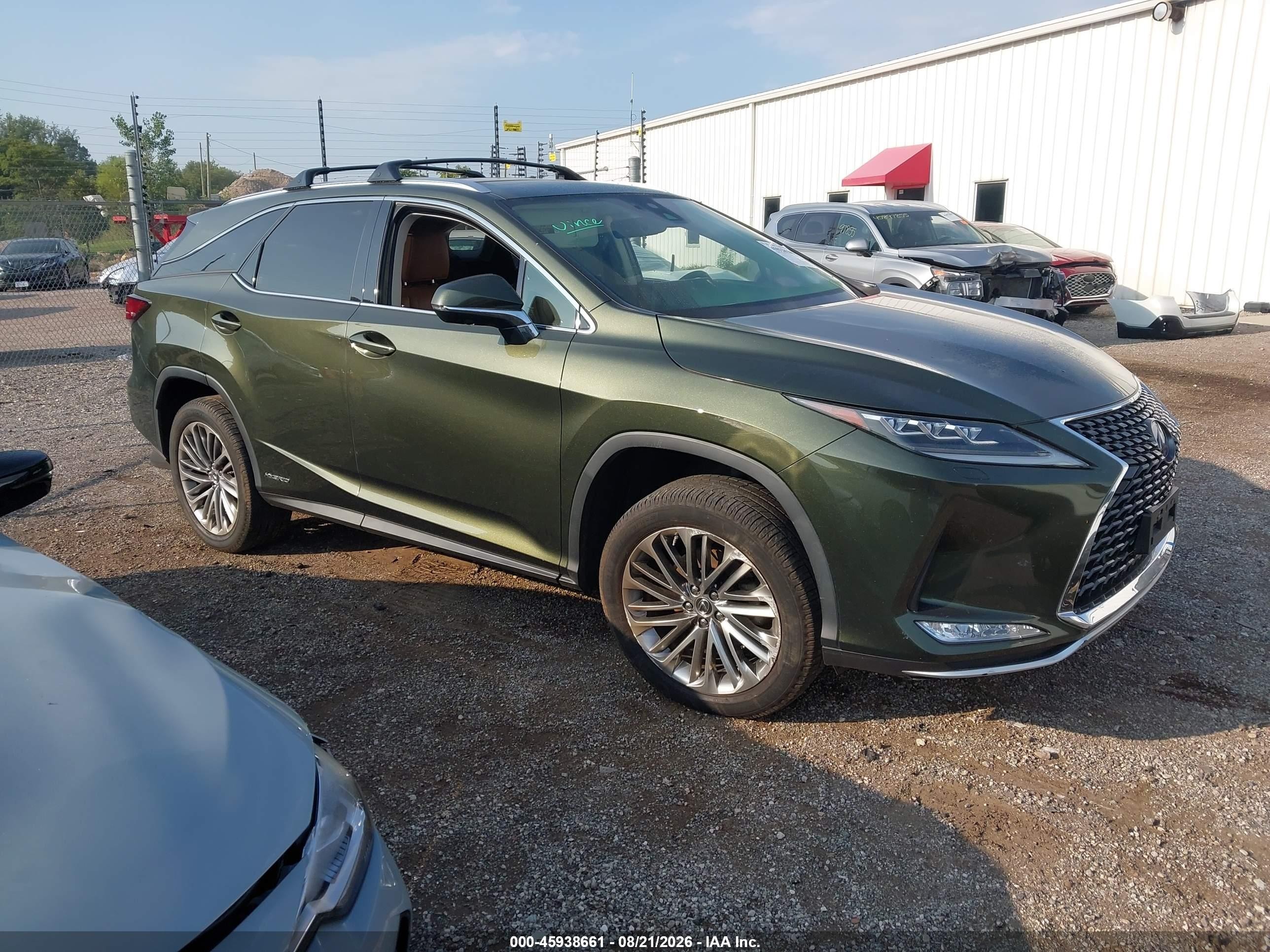 2021 Lexus RX 450hL VIN JTJJGKFA6M2020191 — IAAI salvage auction photo