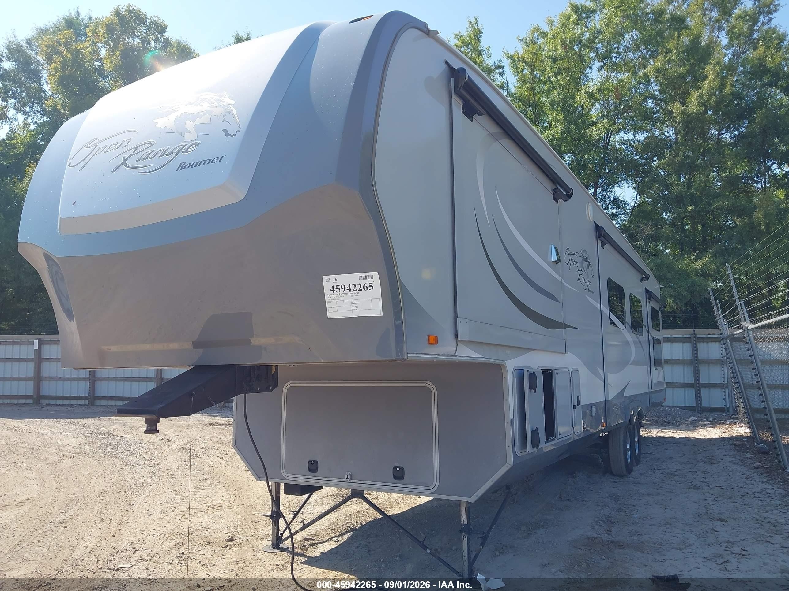 2014 Open Range 5th Wheel VIN 5XMFL3922E5012690 IAAI salvage auction — Undercarriage, Salvage (Tennessee), sold $5,300 on 2026-09-09 (photo 2)