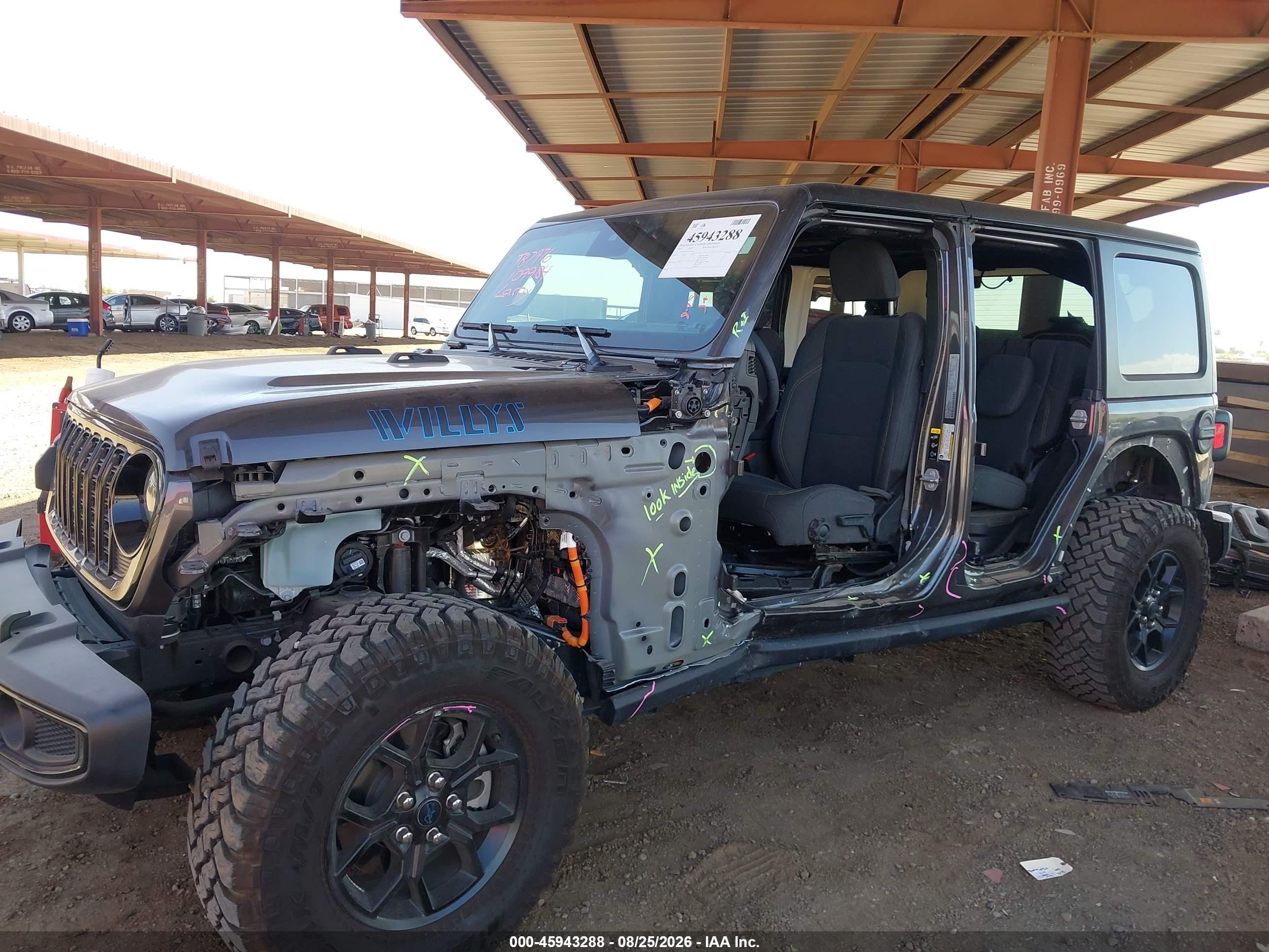 2025 Jeep Wrangler VIN 1C4RJXN61SW578618 IAAI salvage auction — Side, Salvage (Arizona), sold $17,800 on 2026-09-25 (photo 6)