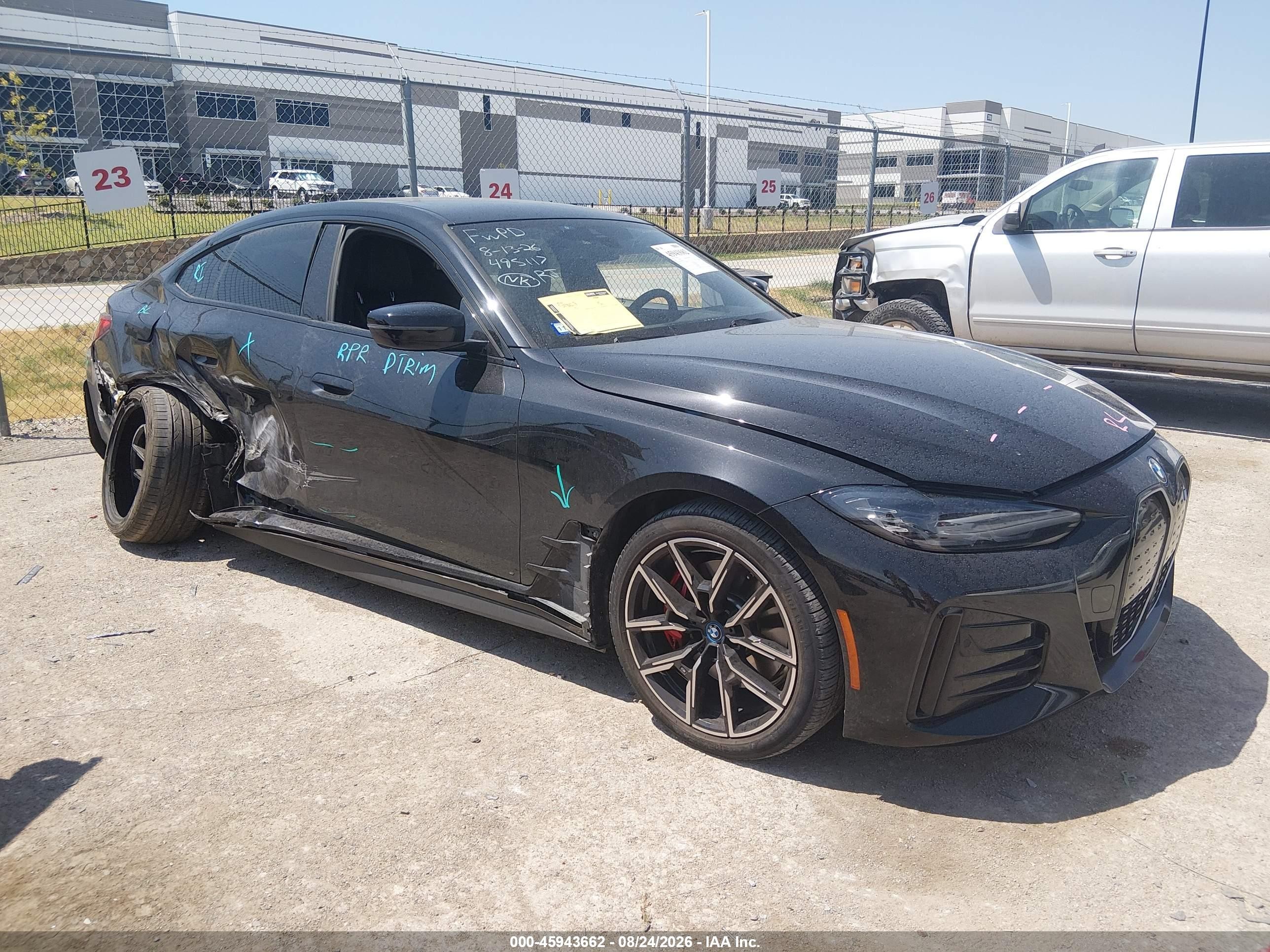 2024 BMW i4 VIN WBY73AW00RFS71930 — IAAI salvage auction photo