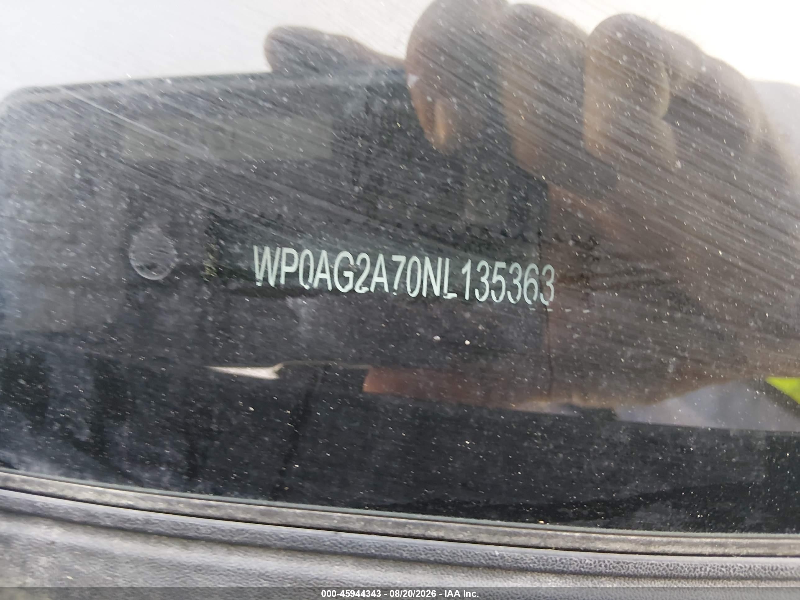 2022 Porsche Panamera VIN WP0AG2A70NL135363 IAAI salvage auction — Front End, Salvage (California), sold $25,900 on 2026-09-08 (photo 9)