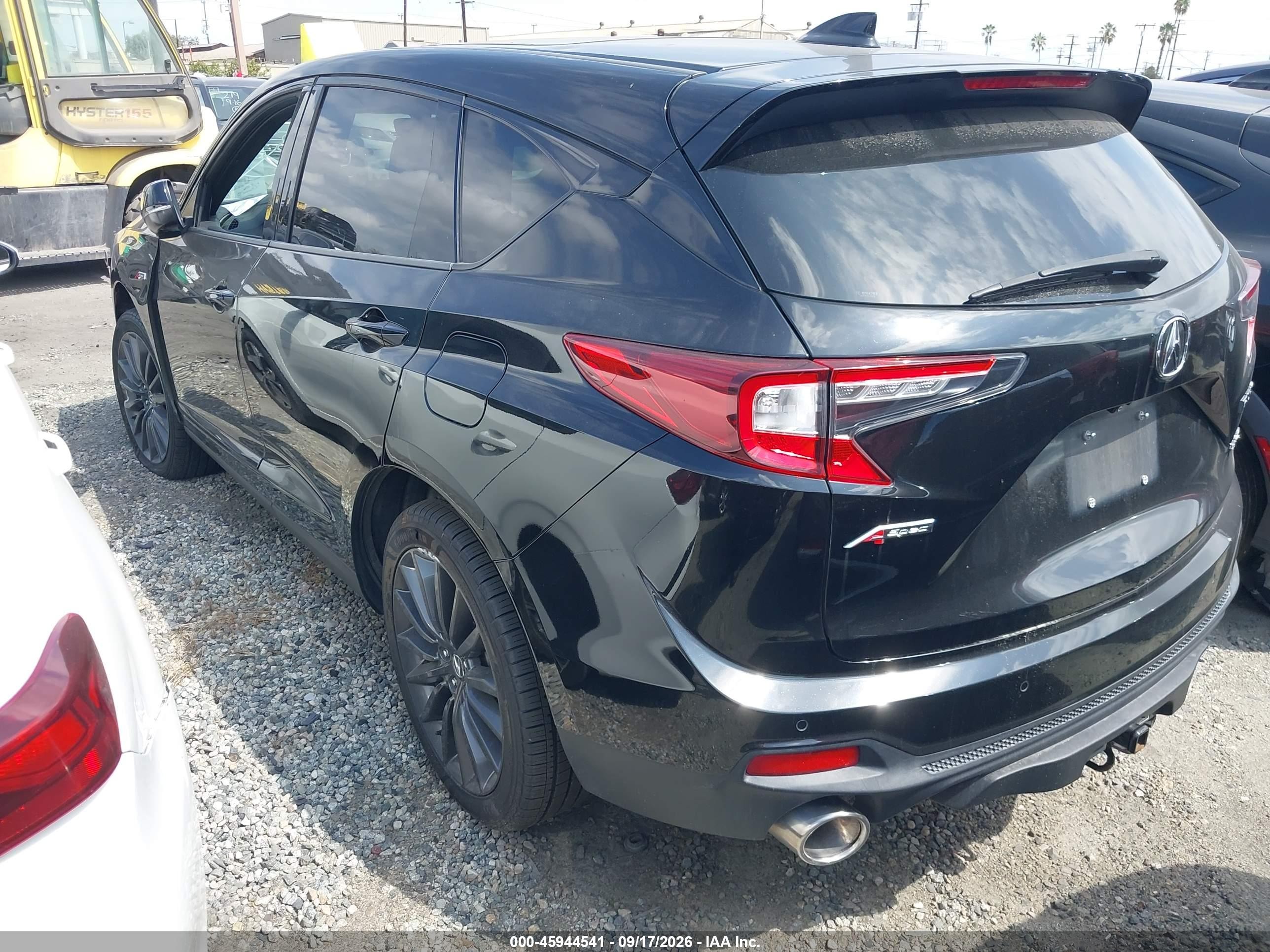 2022 Acura RDX VIN 5J8TC2H8XNL006552 IAAI salvage auction — Side, Salvage Certificate (California), sold $10,700 on 2026-09-19 (photo 3)