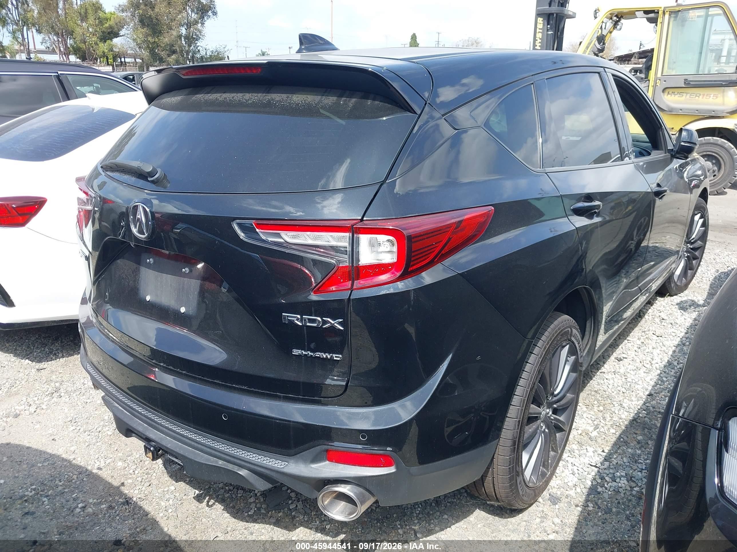 2022 Acura RDX VIN 5J8TC2H8XNL006552 IAAI salvage auction — Side, Salvage Certificate (California), sold $10,700 on 2026-09-19 (photo 4)