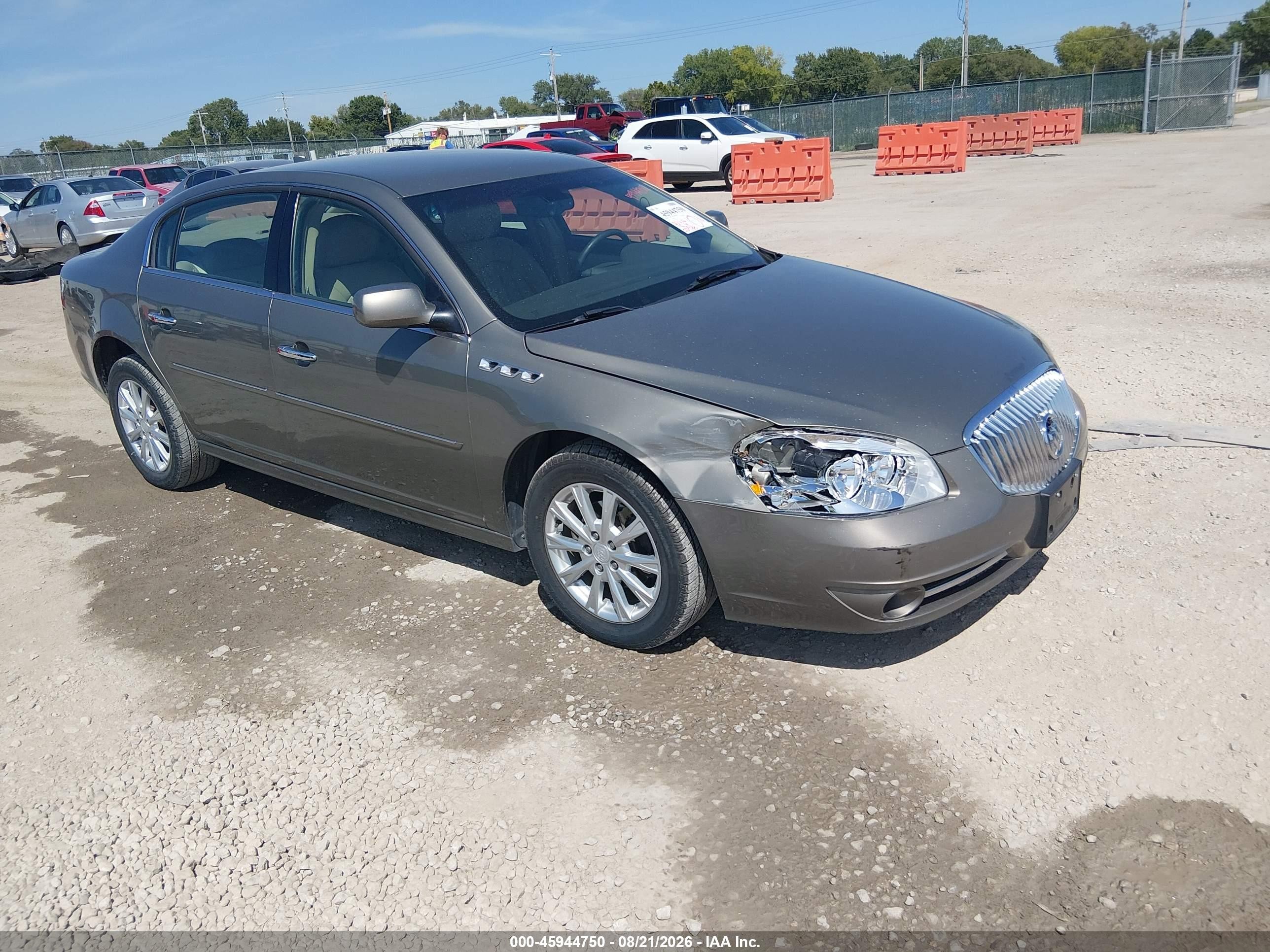 2010 Buick Lucerne VIN 1G4HC5EM8AU132044 IAAI salvage auction — Unknown, Salvage (Kansas), sold $1,300 on 2026-09-11 (photo 1)