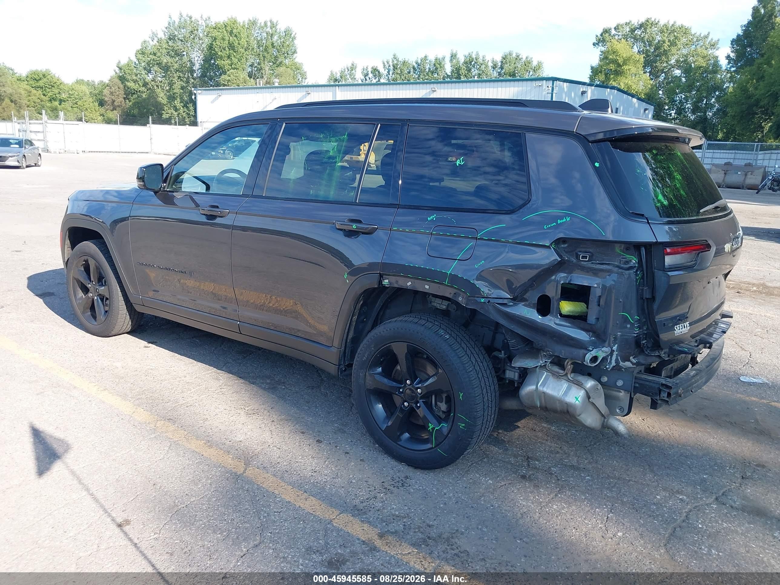 2022 Jeep Grand cherokee VIN 1C4RJKAG1N8525508 IAAI salvage auction — Rear End, Clear (Michigan), sold $11,800 on 2026-09-11 (photo 3)