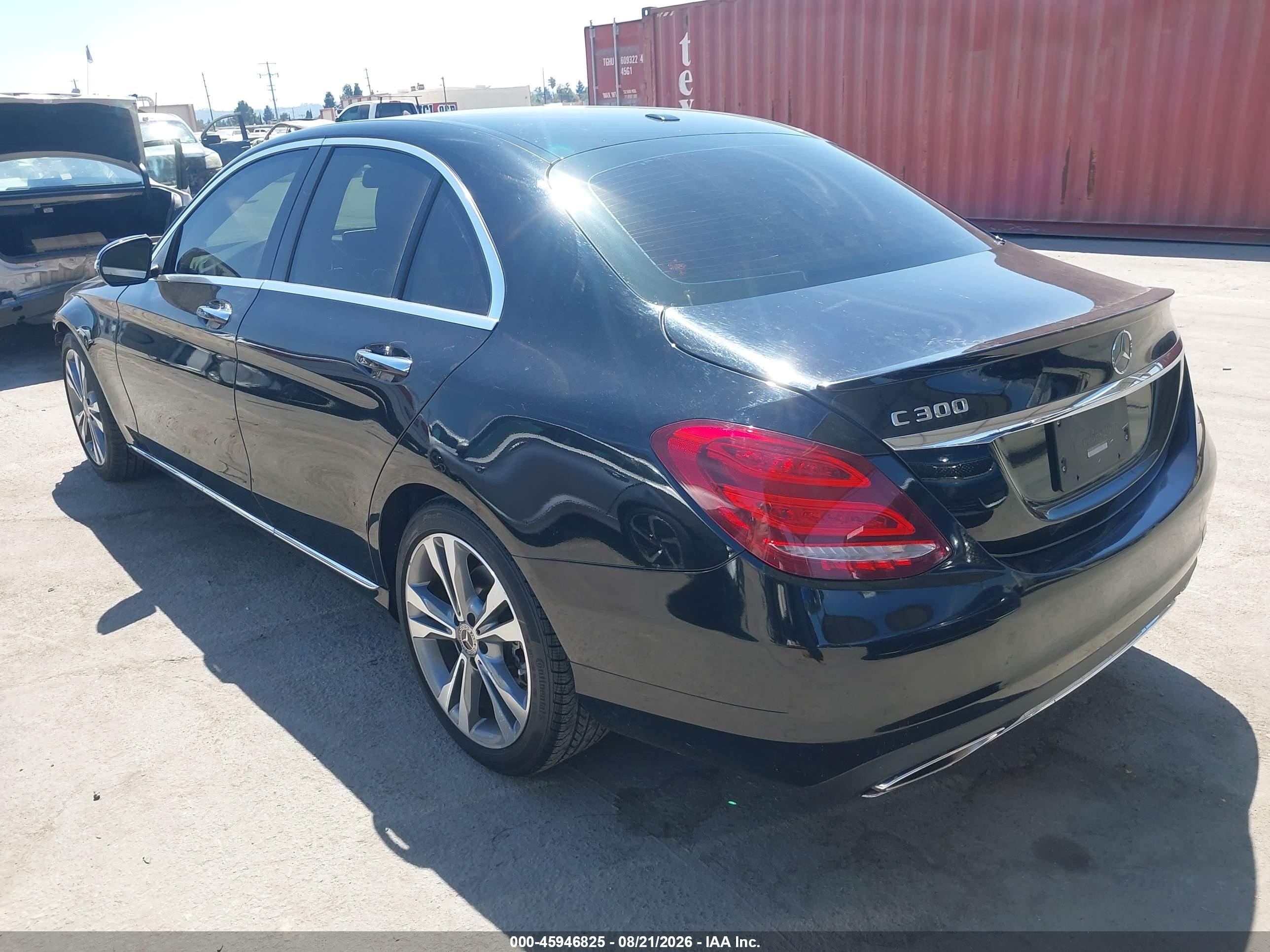 2018 Mercedes-Benz C-Class VIN 55SWF4JBXJU275778 IAAI salvage auction — Front End, Salvage (California), sold $6,800 on 2026-09-13 (photo 3)