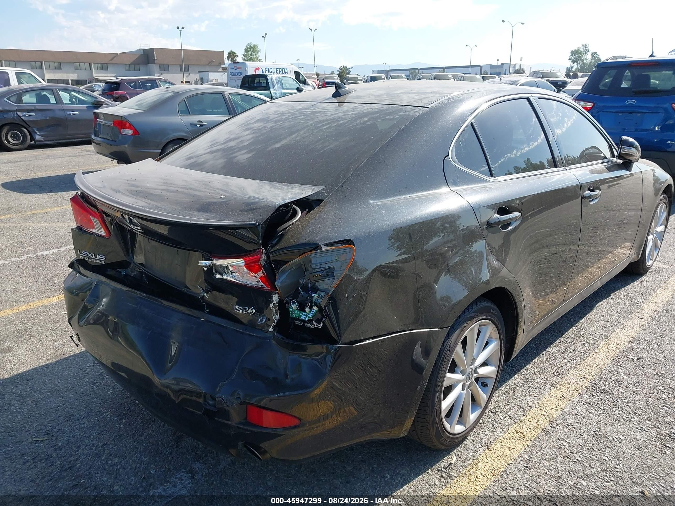 2010 Lexus IS 250 VIN JTHBF5C22A5109306 IAAI salvage auction — Rear End, Salvage (California), sold $1,500 on 2026-09-24 (photo 4)