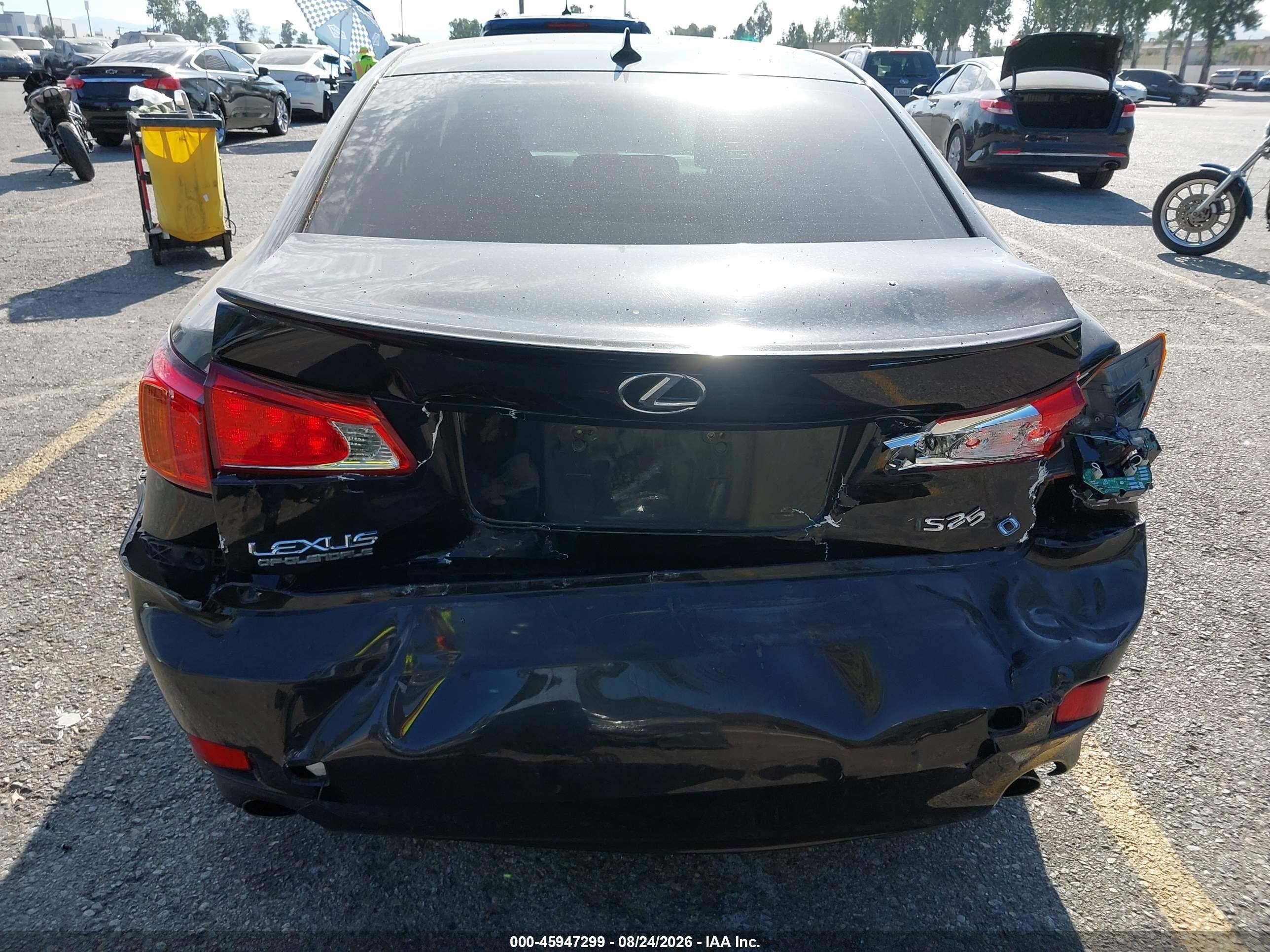 2010 Lexus IS 250 VIN JTHBF5C22A5109306 IAAI salvage auction — Rear End, Salvage (California), sold $1,500 on 2026-09-24 (photo 6)
