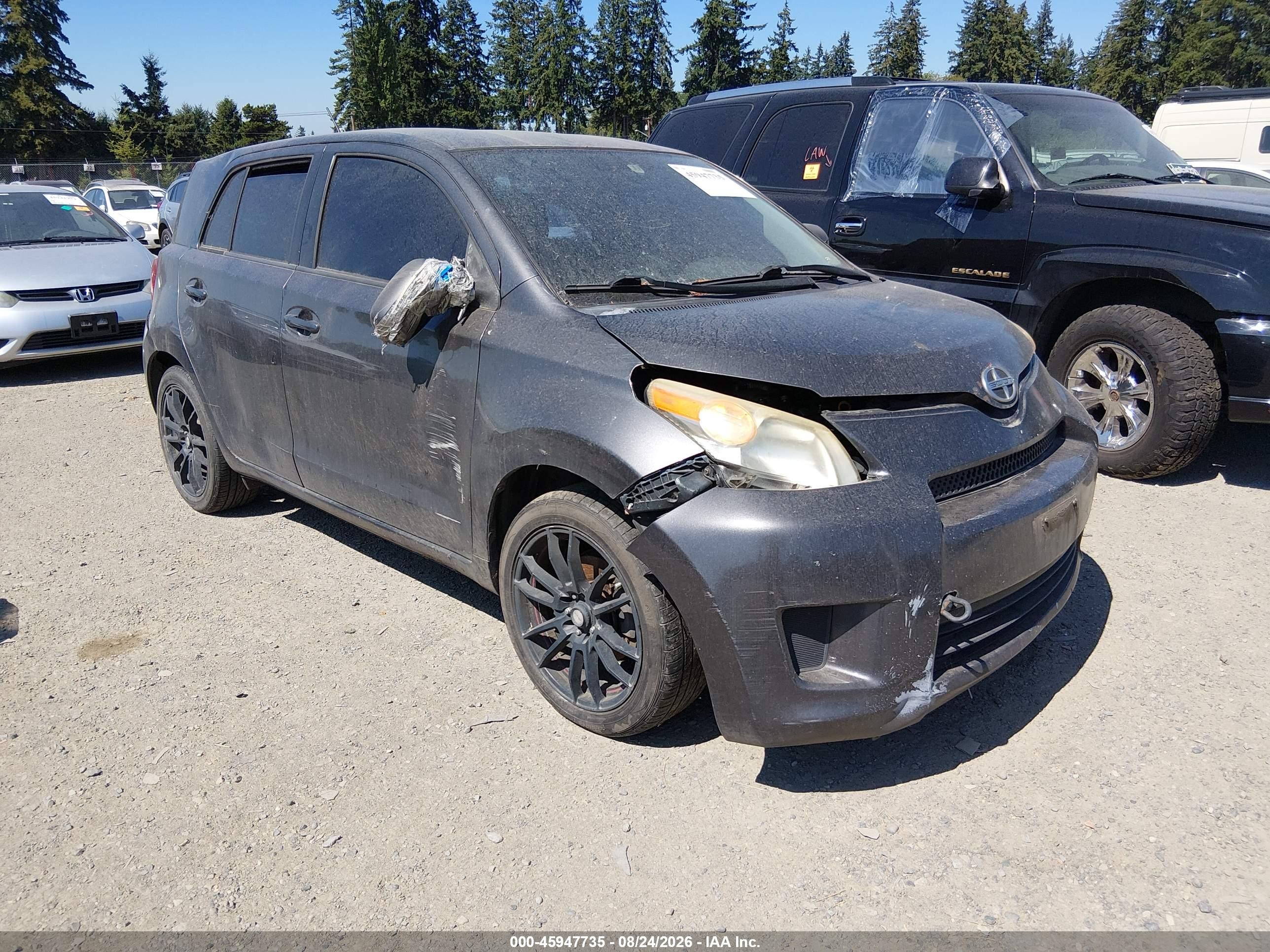 2008 Scion Xd VIN JTKKU10488J013681 IAAI salvage auction — Front & Rear, Rebuilt-Non-Public (Washington), sold $575 on 2026-10-01 (photo 1)