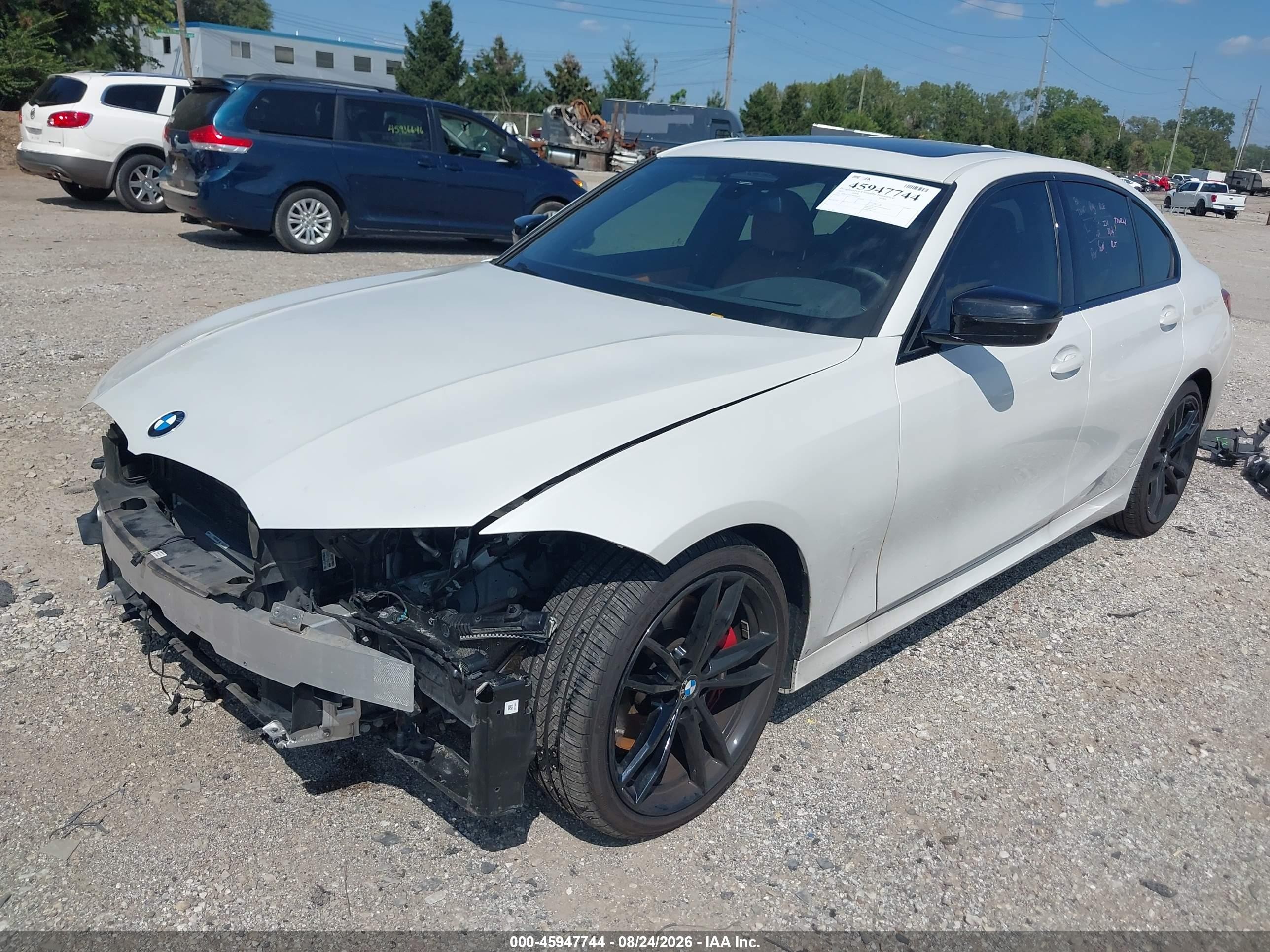 2021 BMW 3er VIN 3MW5U9J02M8B82497 IAAI salvage auction — Front End, Salvage (Indiana), sold $20,500 on 2026-09-13 (photo 2)