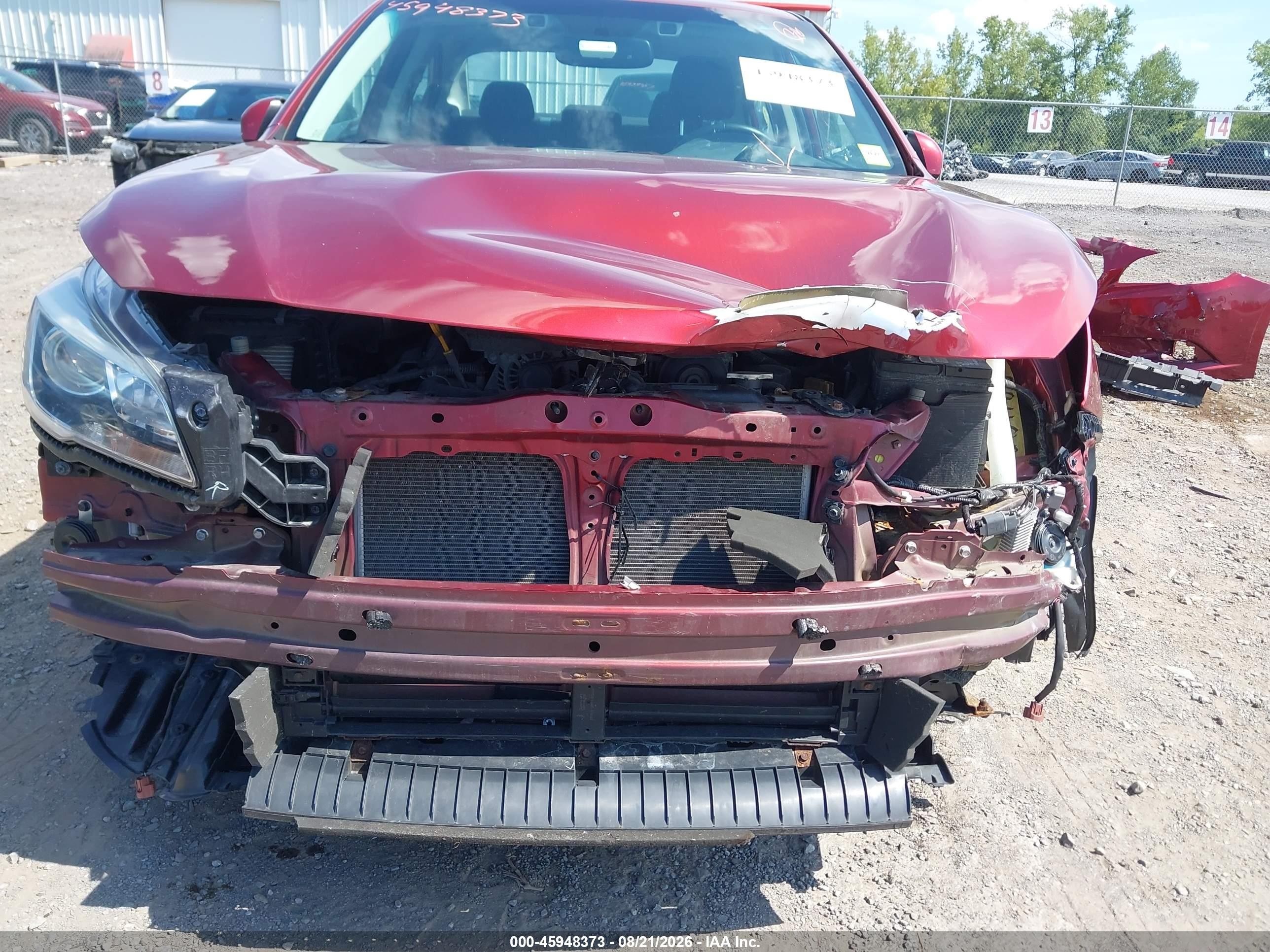 2016 Subaru LEGACY VIN 4S3BNAH65G3002697 IAAI salvage auction — Front End, Mv-907A (New York), sold $1,675 on 2026-09-08 (photo 6)