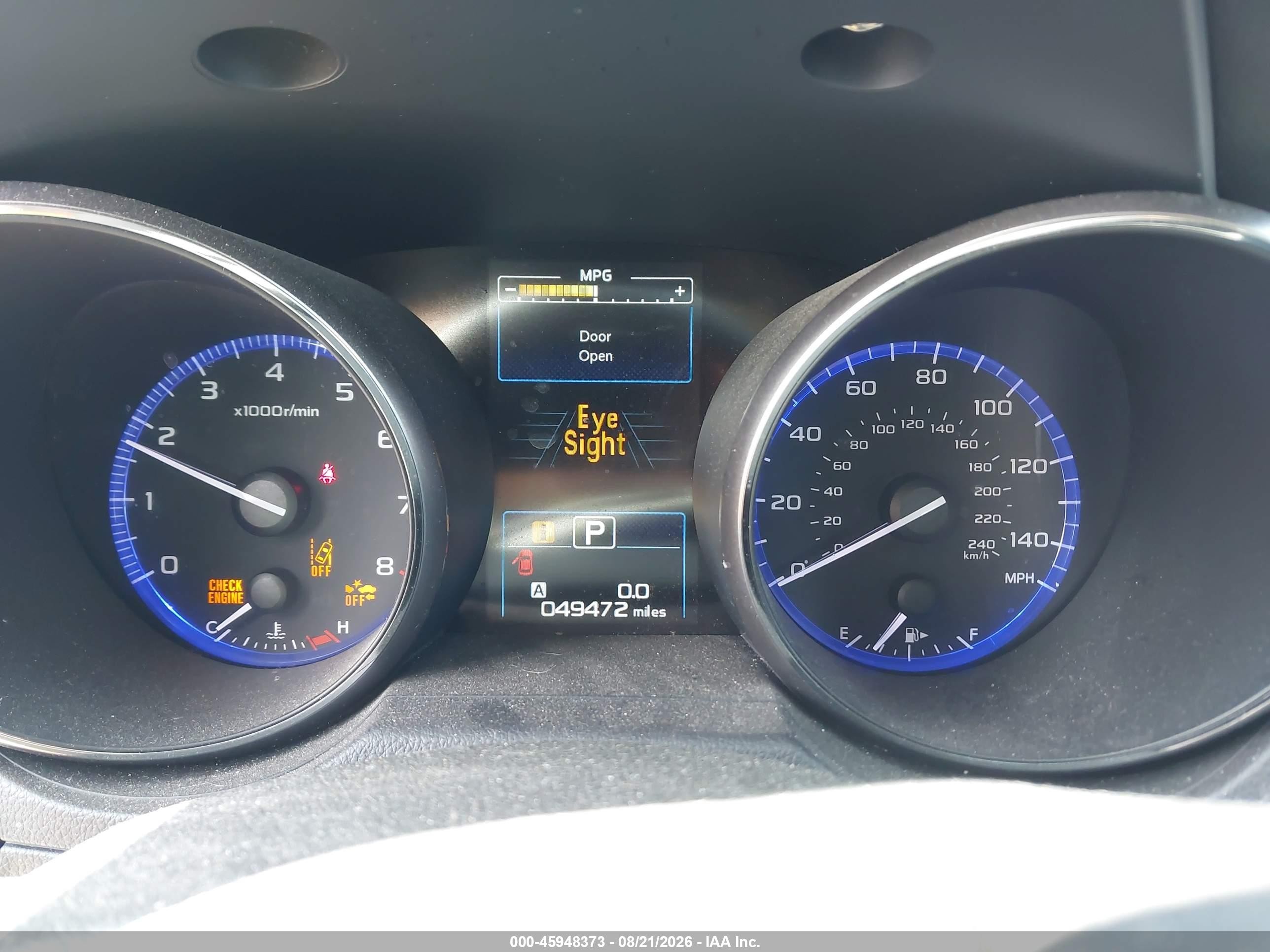 2016 Subaru LEGACY VIN 4S3BNAH65G3002697 IAAI salvage auction — Front End, Mv-907A (New York), sold $1,675 on 2026-09-08 (photo 7)