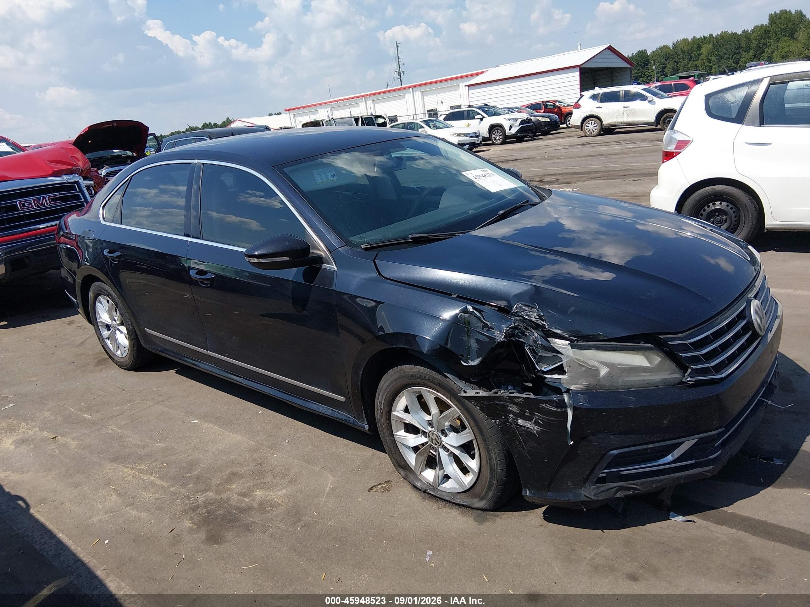 2017 Volkswagen Passat VIN 1VWAT7A36HC077332 IAAI salvage auction — Unknown, Salvage (South Carolina), sold $700 on 2026-09-23 (photo 1)