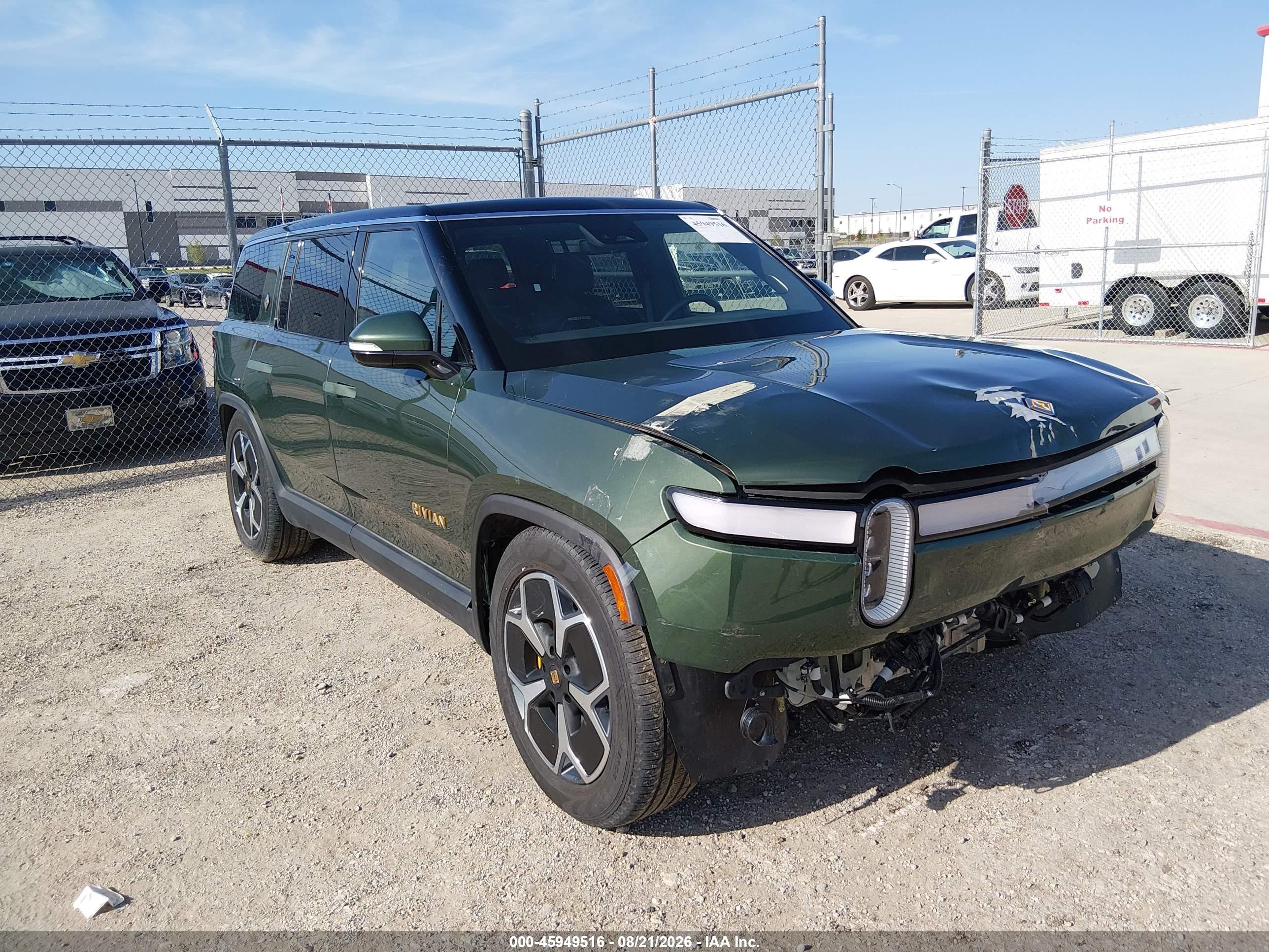 2024 Rivian R1s VIN 7PDSGABA4RN039327 IAAI salvage auction — Front End, Original (Texas), sold $14,500 on 2026-09-01 (photo 1)