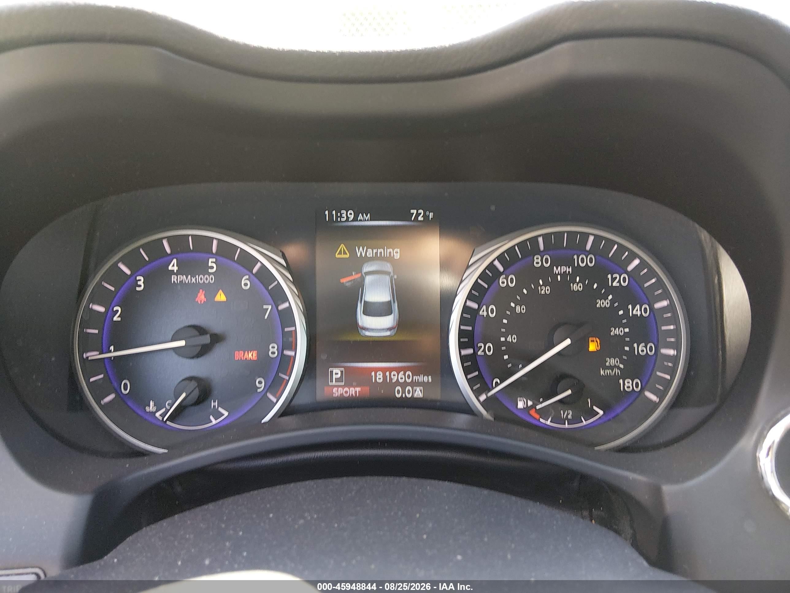2014 Infiniti Q50 VIN JN1BV7AP1EM671324 IAAI salvage auction — Unknown, Salvage (North Carolina), sold $2,200 on 2026-09-11 (photo 7)