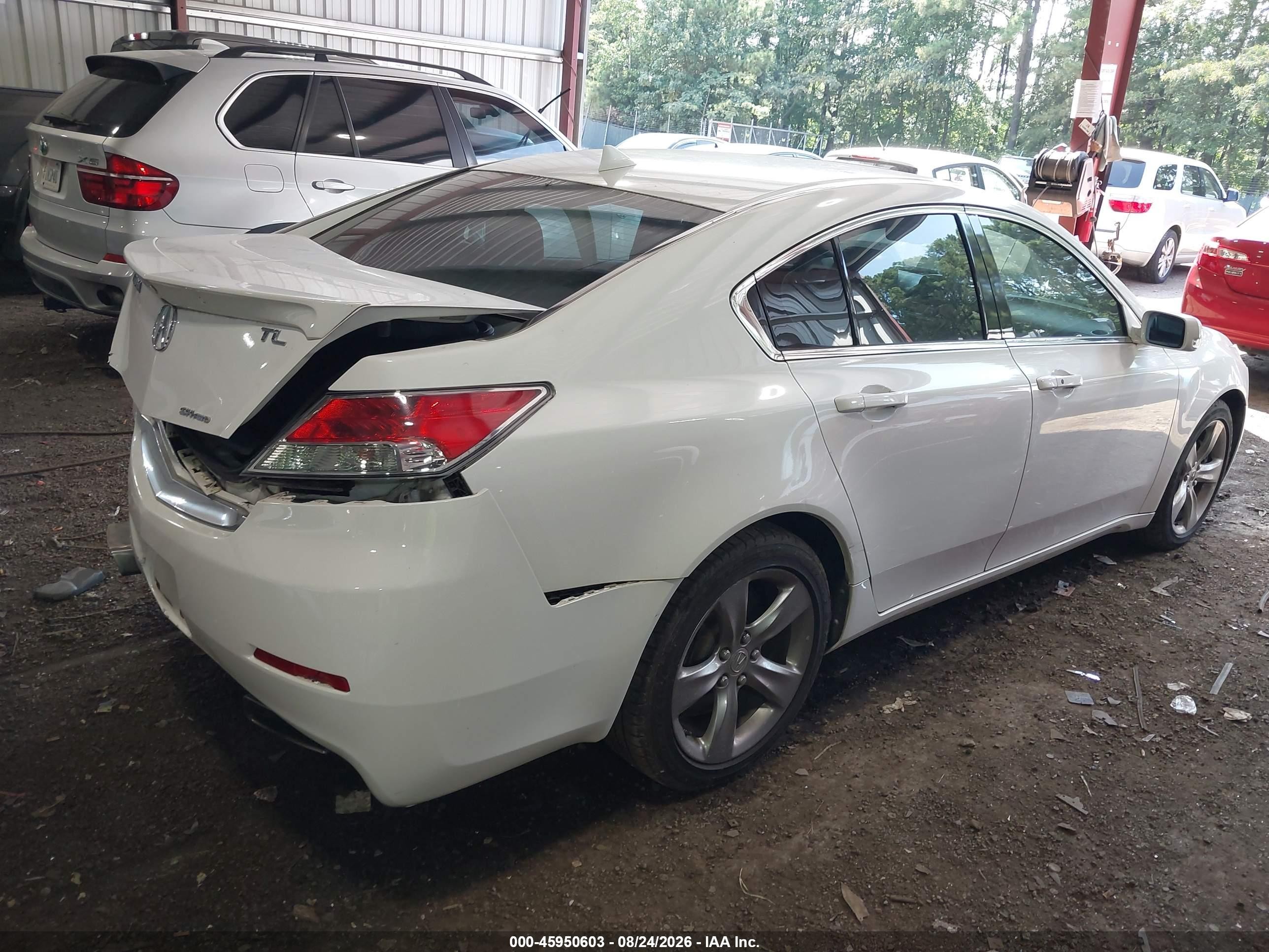 2012 Acura Tl VIN 19UUA9F57CA006108 IAAI salvage auction — Rear End, Salvage (Virginia), sold $2,350 on 2026-10-07 (photo 4)