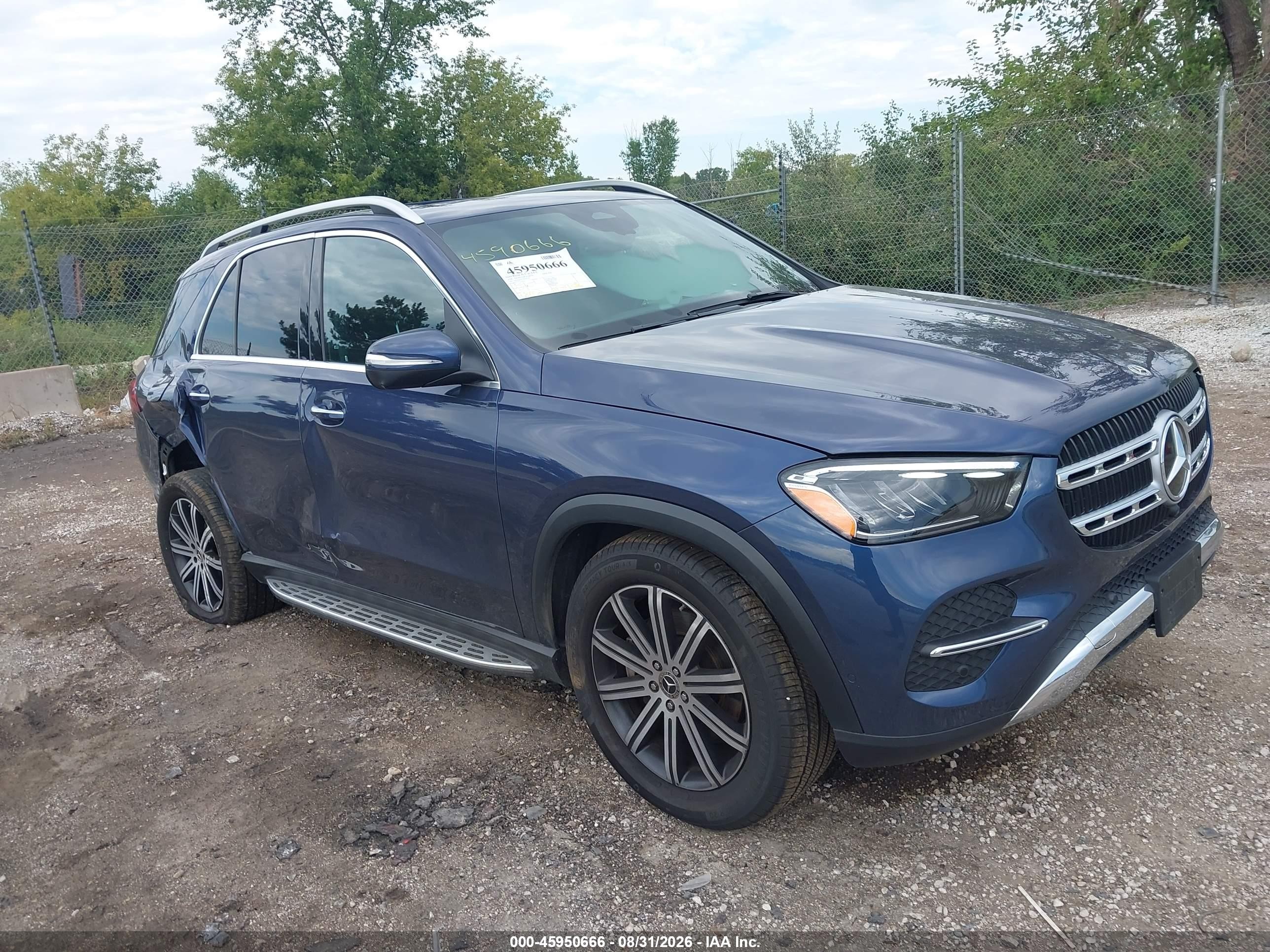 2026 Mercedes-benz Gle VIN 4JGFB4FB7TB595731 IAAI salvage auction — Side, Clear (Wisconsin), sold $24,100 on 2026-09-23 (photo 1)