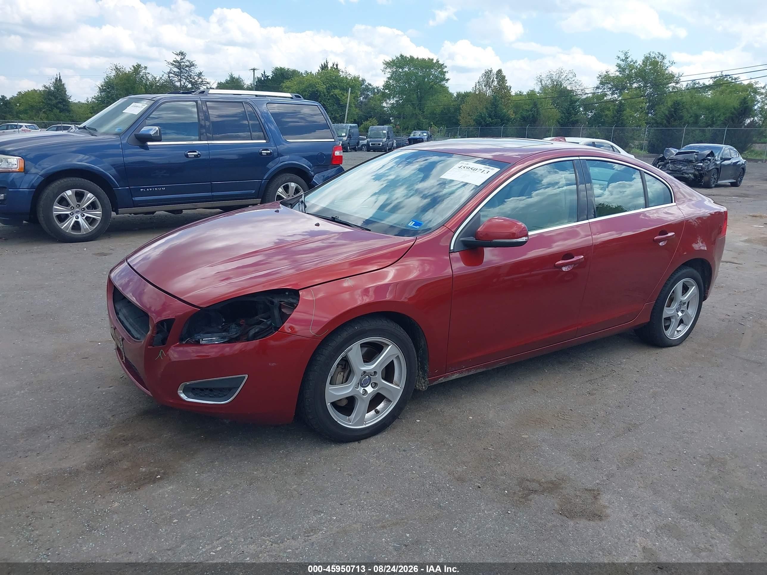 2012 Volvo S60 VIN YV1622FS9C2132086 IAAI salvage auction — Unknown, Wait Title, sold $550 on 2026-09-20 (photo 2)
