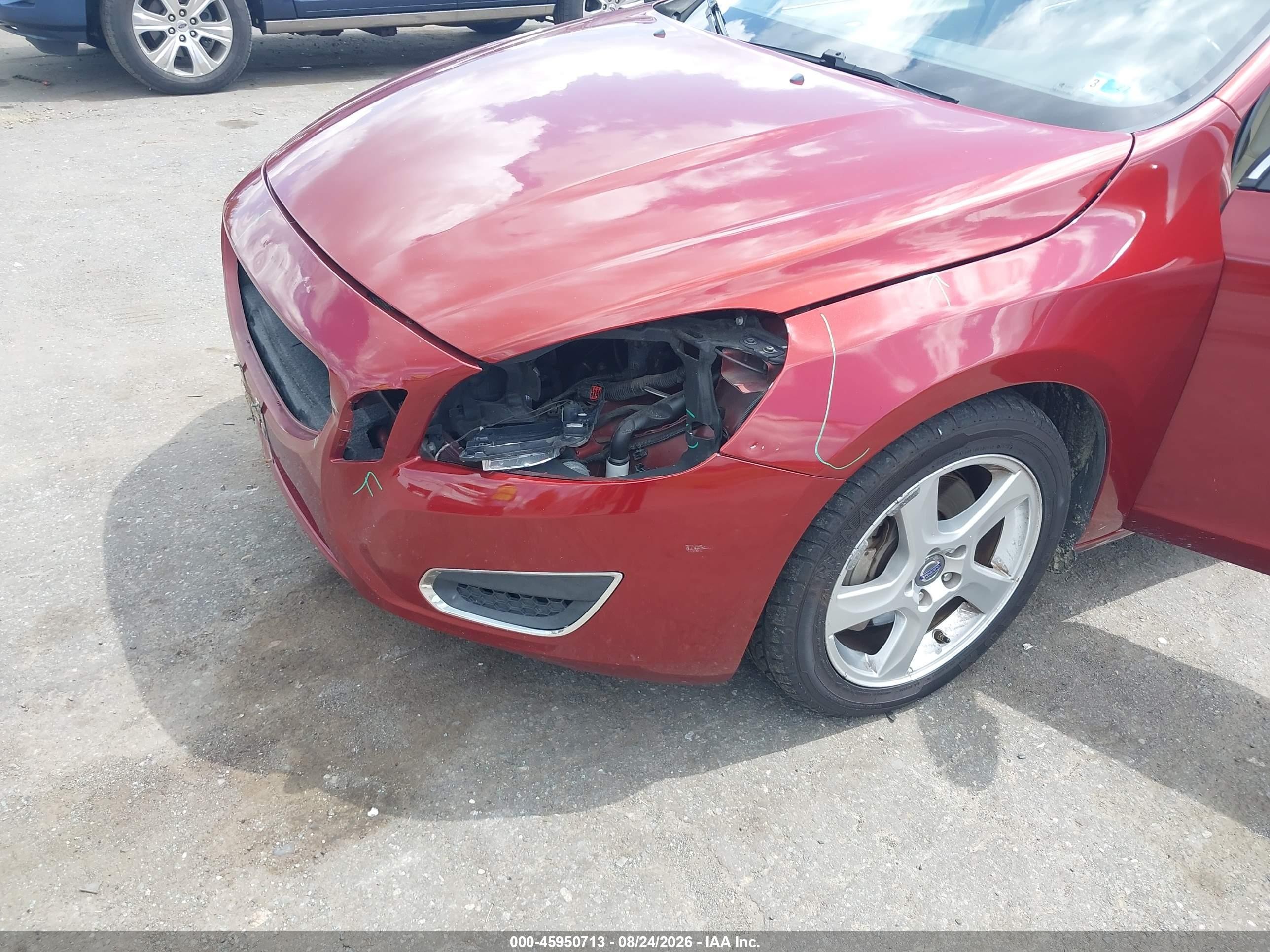 2012 Volvo S60 VIN YV1622FS9C2132086 IAAI salvage auction — Unknown, Wait Title, sold $550 on 2026-09-20 (photo 6)