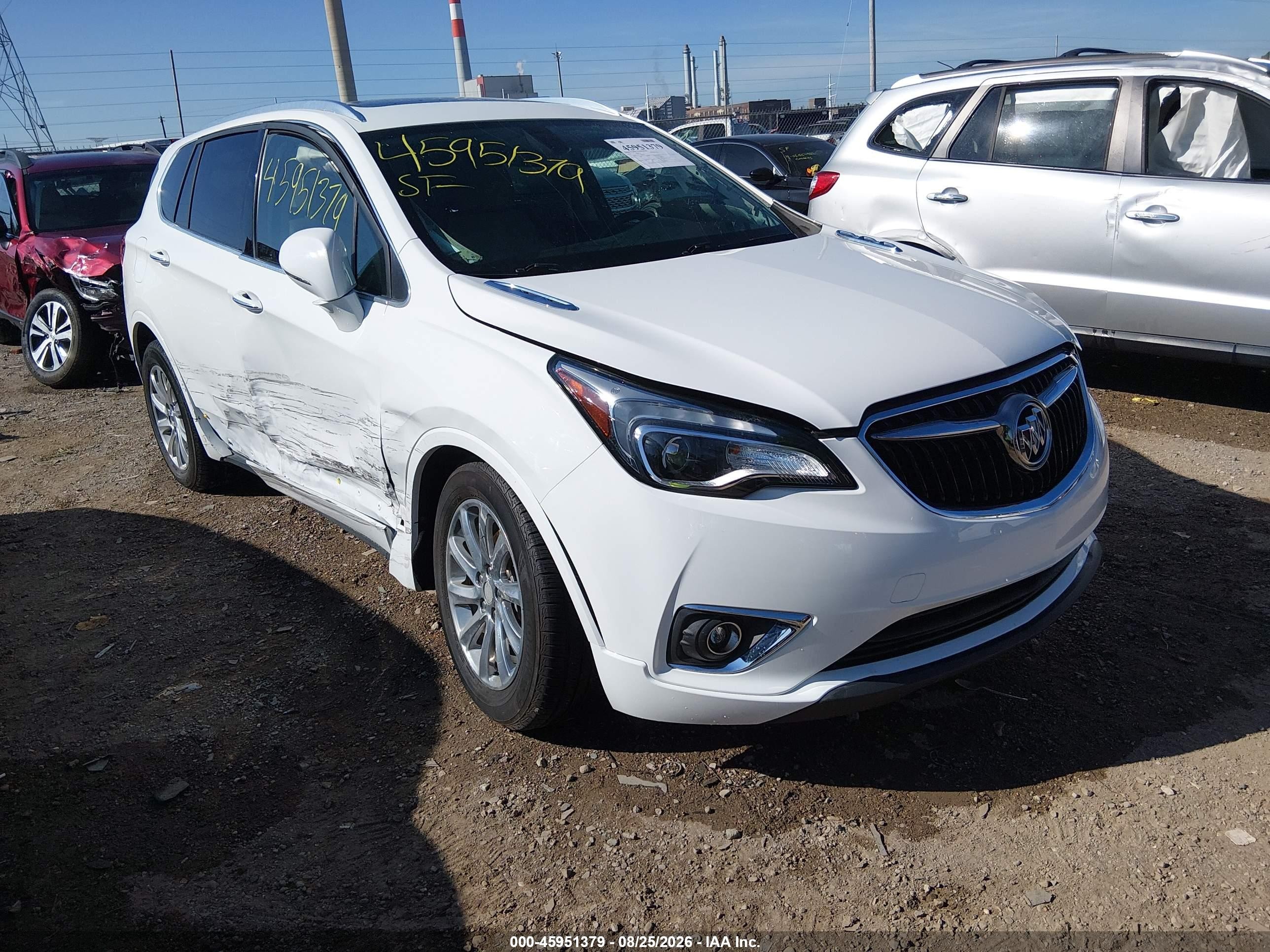 2020 Buick Envision VIN LRBFXCSA9LD094520 IAAI salvage auction — Side, Wait Title, sold $2,950 on 2026-09-21 (photo 1)