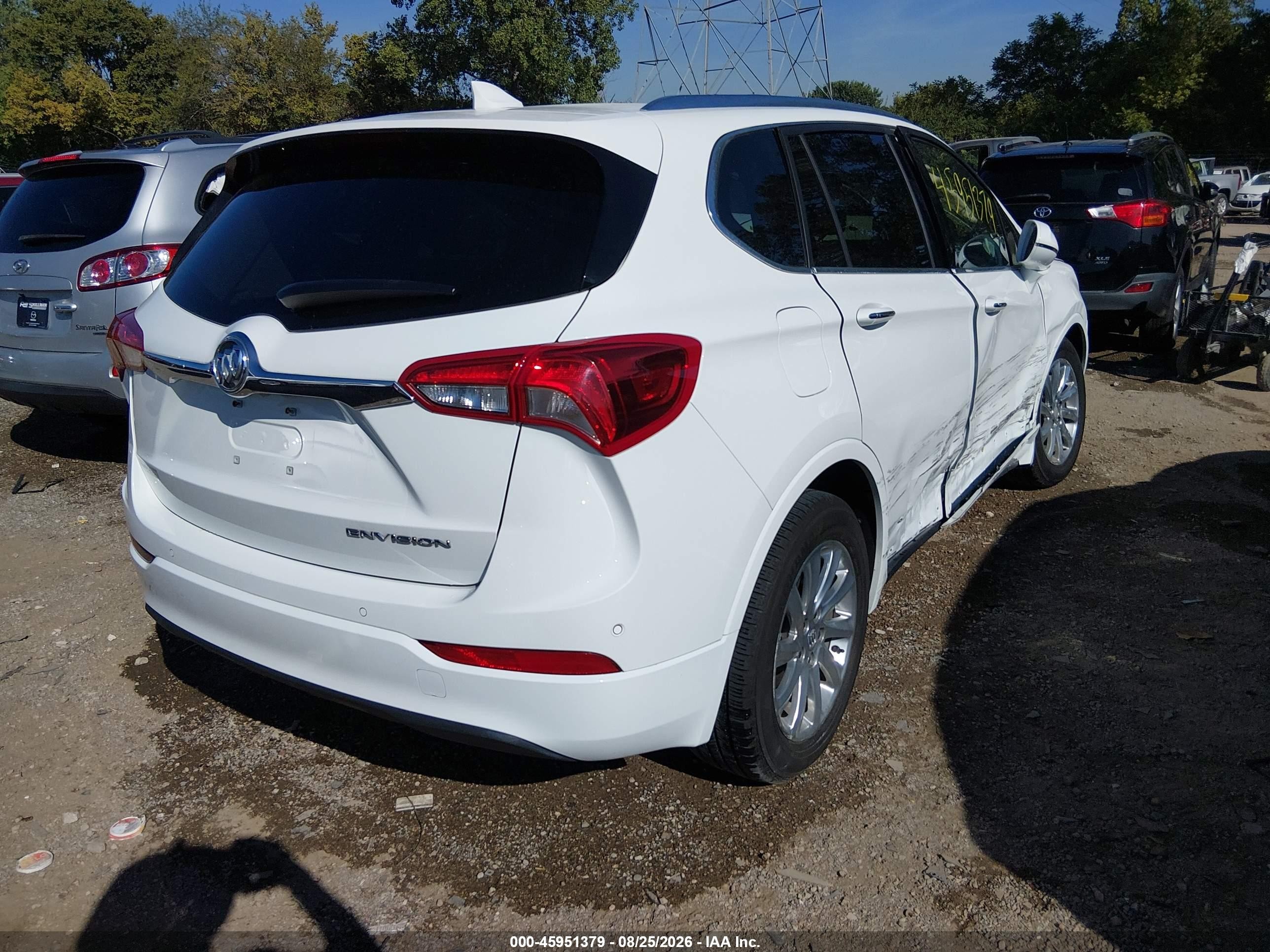 2020 Buick Envision VIN LRBFXCSA9LD094520 IAAI salvage auction — Side, Wait Title, sold $2,950 on 2026-09-21 (photo 4)