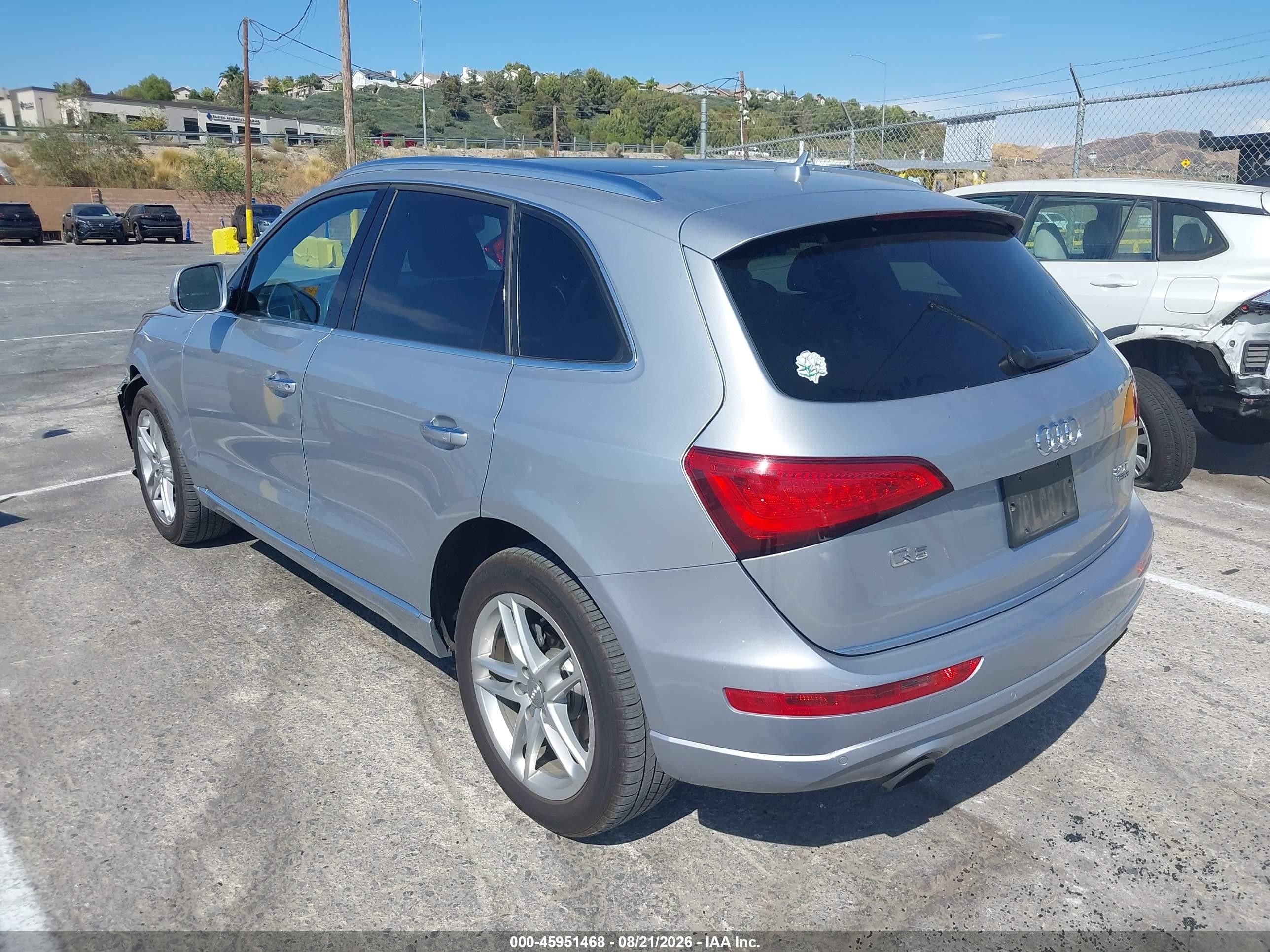 2016 Audi Q5 VIN WA1L2AFP9GA049343 IAAI salvage auction — Front End, Salvage (California), sold $3,850 on 2026-09-19 (photo 3)