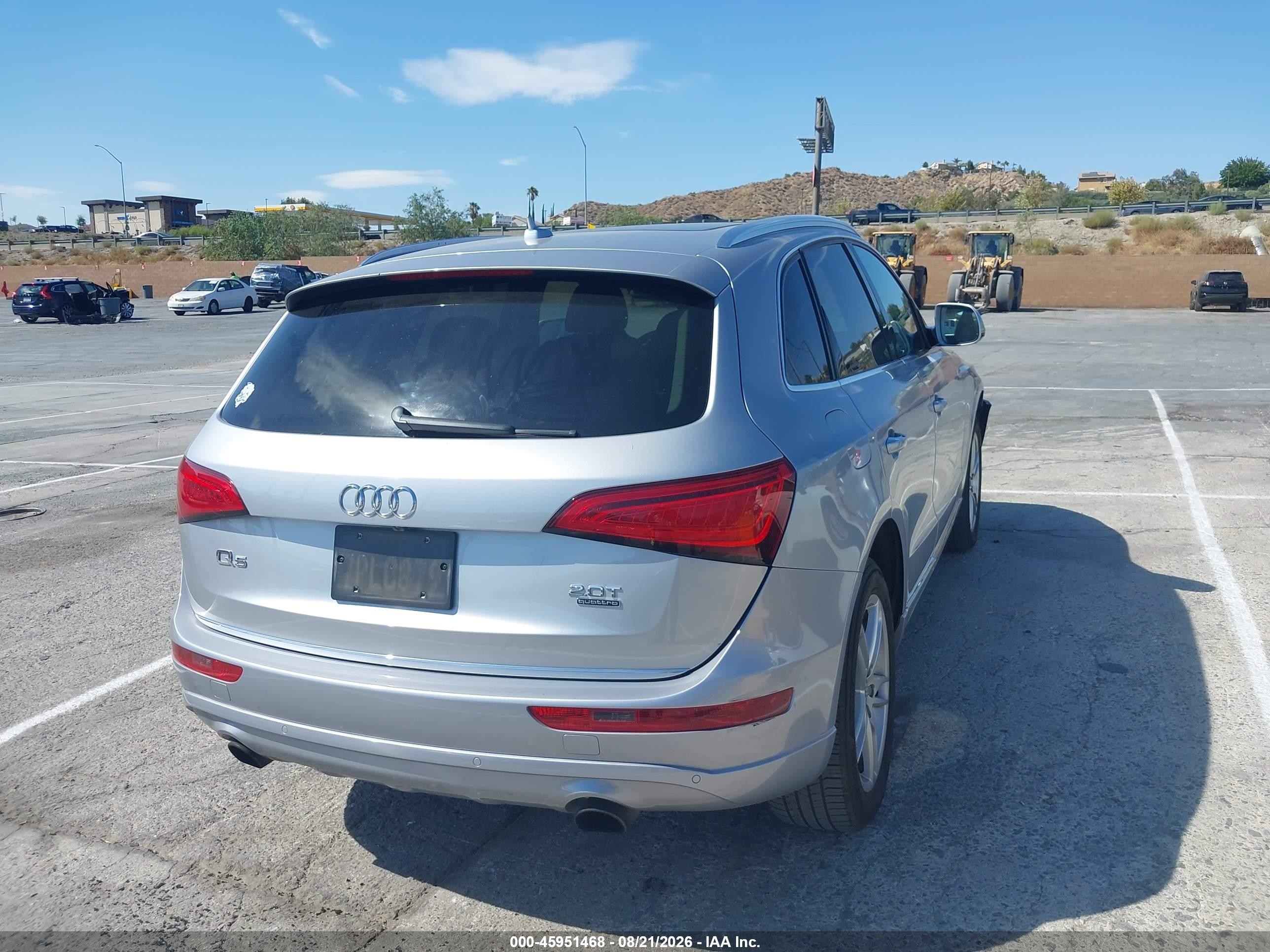 2016 Audi Q5 VIN WA1L2AFP9GA049343 IAAI salvage auction — Front End, Salvage (California), sold $3,850 on 2026-09-19 (photo 4)