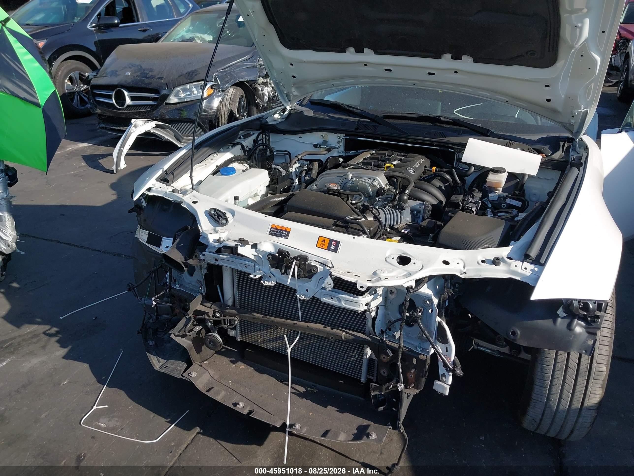 2022 Mazda MX-5 Miata VIN JM1NDAD72N0505925 IAAI salvage auction — Front End, Salvage Certificate (California), sold $4,150 on 2026-09-12 (photo 6)