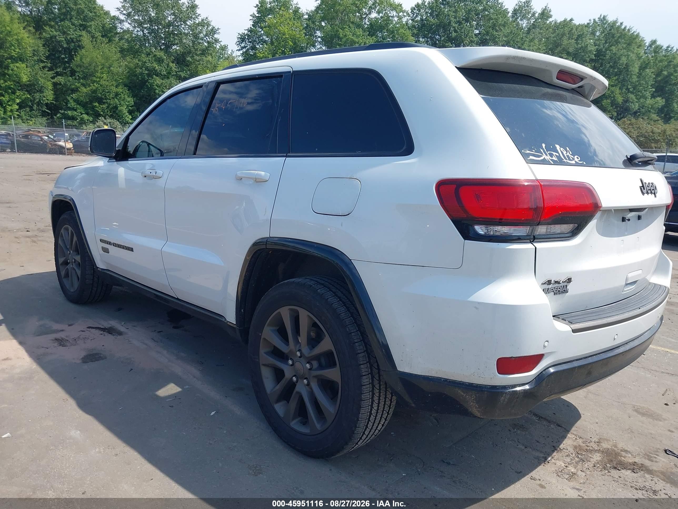 2016 Jeep Grand cherokee VIN 1C4RJFBGXGC441001 IAAI salvage auction — Front End, Salvage (Connecticut), sold $2,850 on 2026-09-06 (photo 3)
