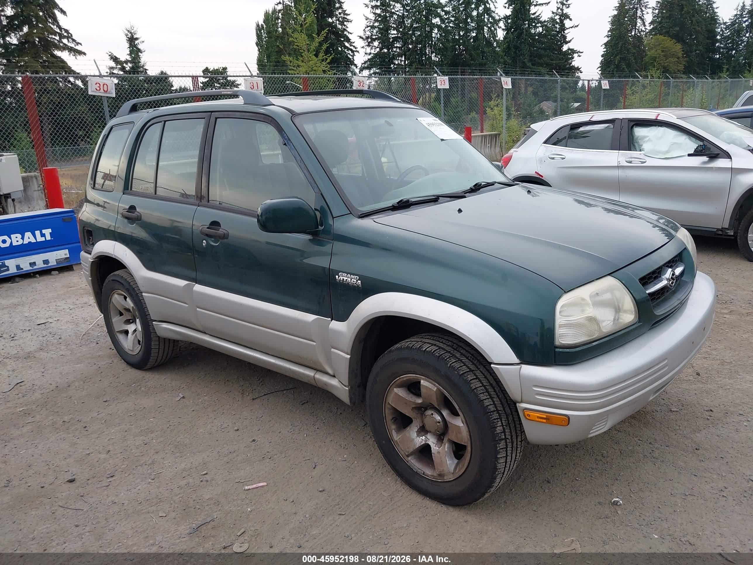 1999 Suzuki Grand vitara VIN JS3TD62V3X4117878 IAAI salvage auction — Normal Wear, Clear (Washington), sold $325 on 2026-09-02 (photo 1)