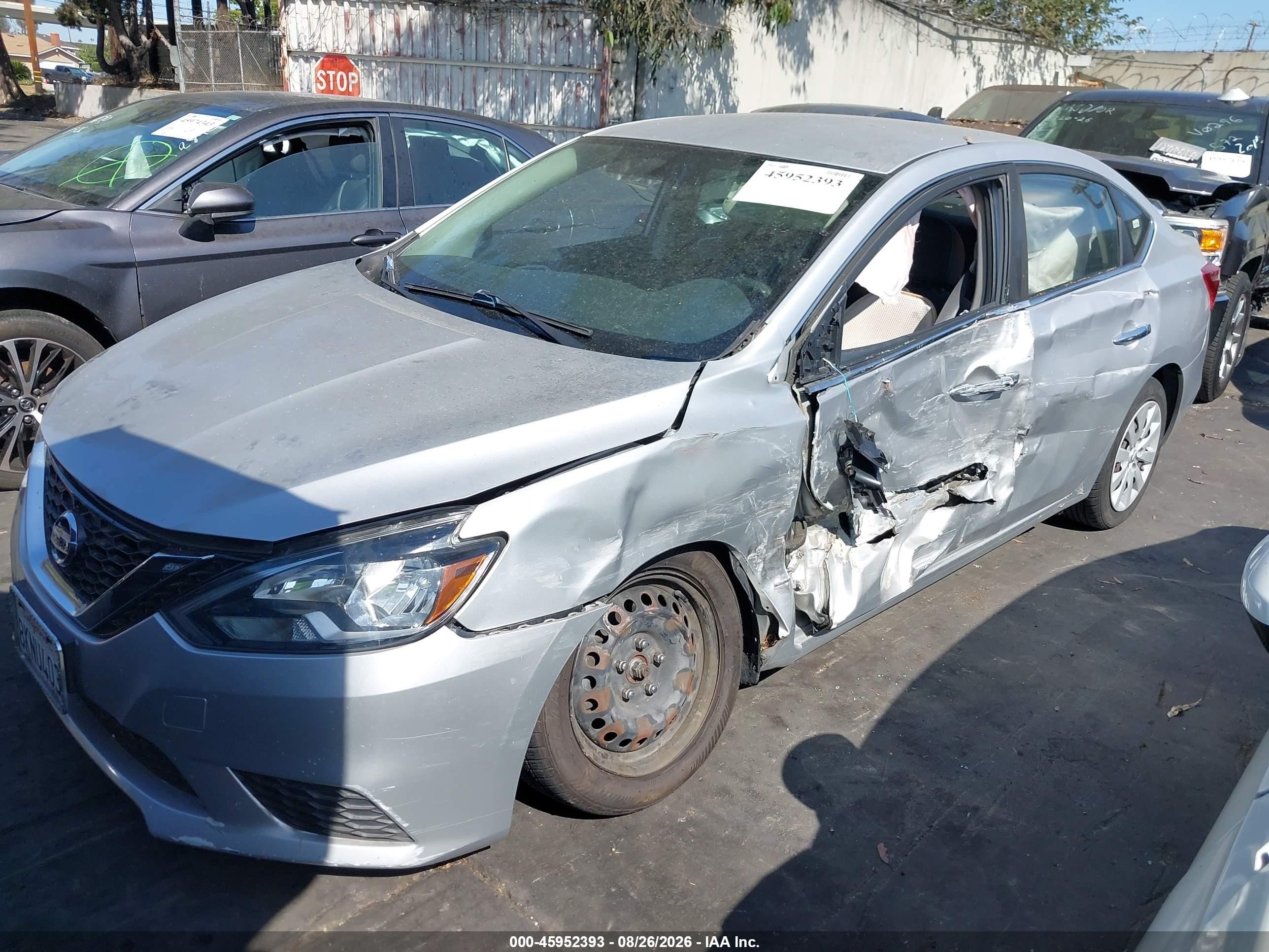 2017 Nissan Sentra VIN 3N1AB7APXHY348248 IAAI salvage auction — Side, Salvage Certificate (California), sold $650 on 2026-09-13 (photo 2)