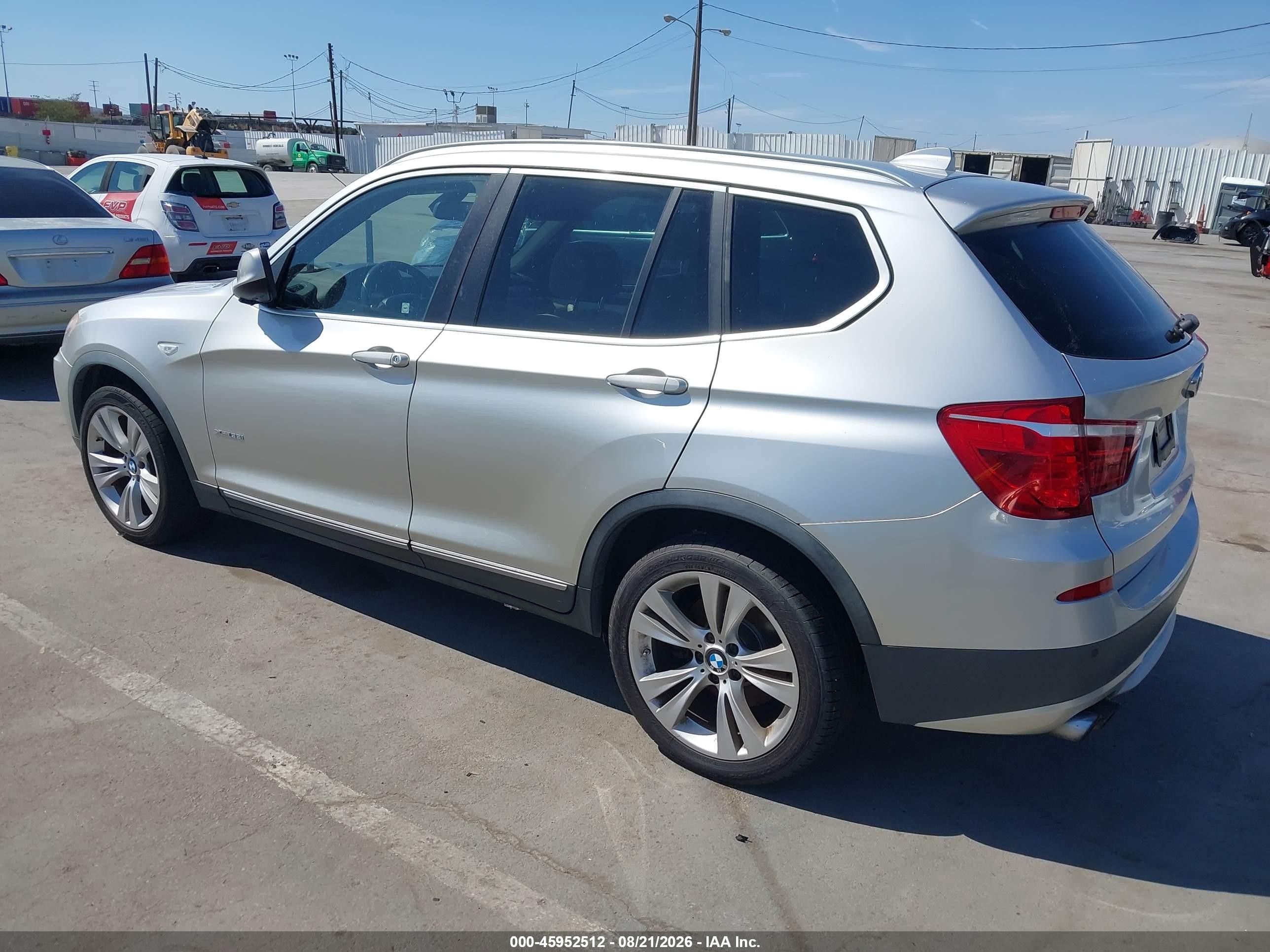 2012 BMW X3 VIN 5UXWX7C51CL889625 IAAI salvage auction — Normal Wear, Clear - Dealer Only (California), sold $700 on 2026-09-27 (photo 3)