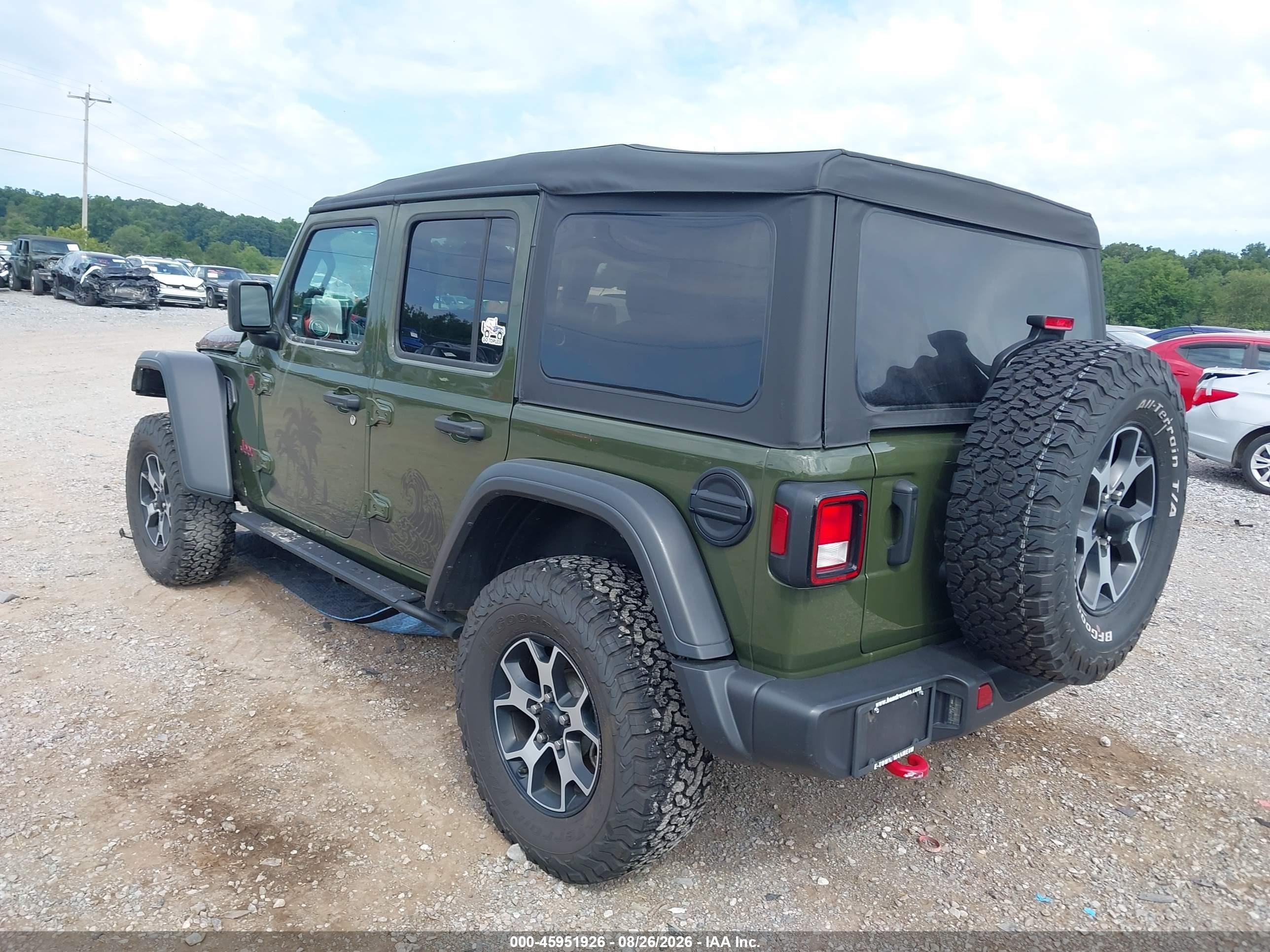 2021 Jeep Wrangler / VIN 1C4HJXFN2MW632352 IAAI salvage auction — Front End, Salvage (Pennsylvania), sold $8,200 on 2026-09-19 (photo 3)