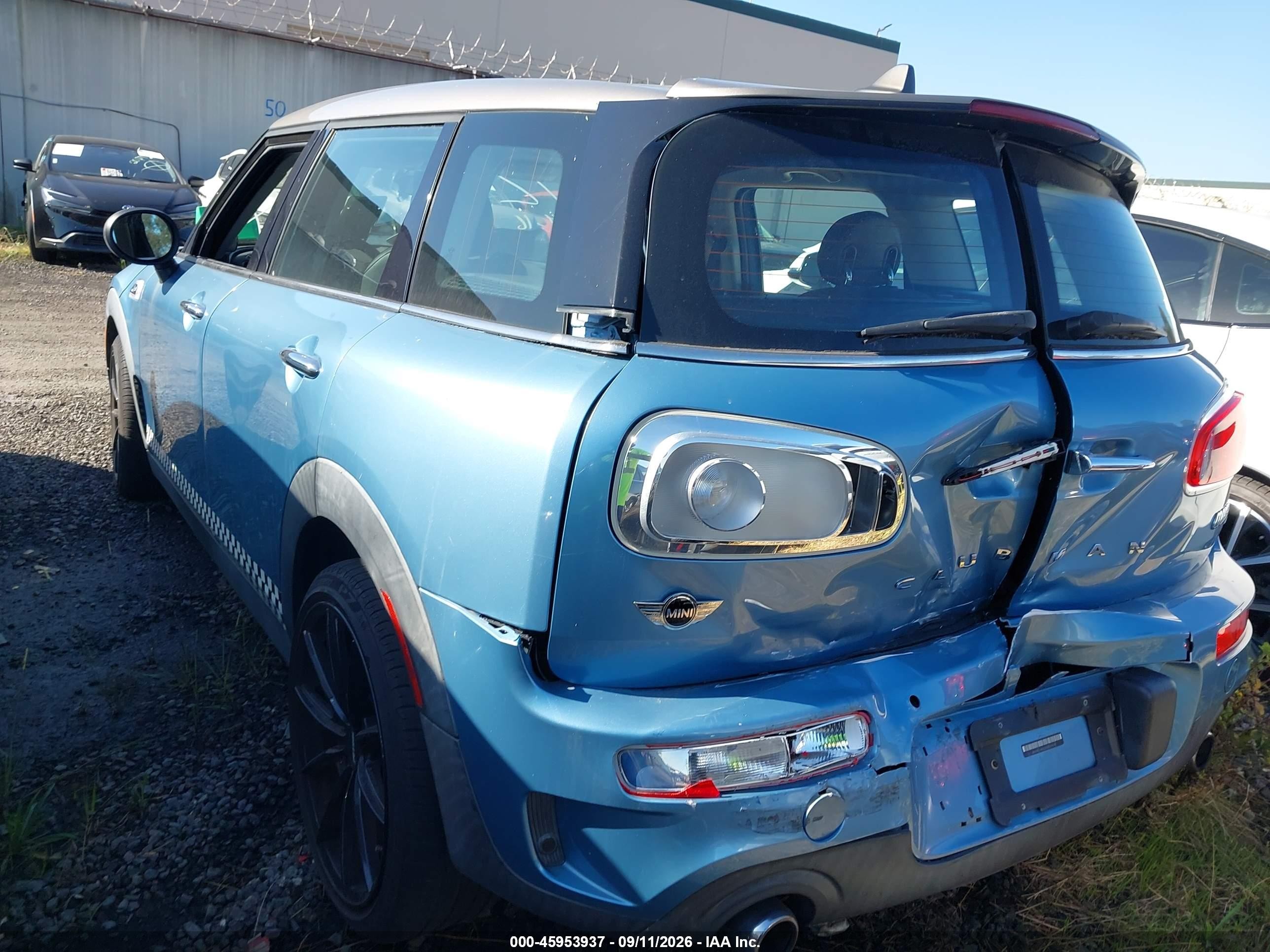 2017 Mini Cooper Clubman VIN WMWLN9C50H2E49074 IAAI salvage auction — Rear End, Salvage Certificate (California), sold $2,850 on 2026-09-13 (photo 3)
