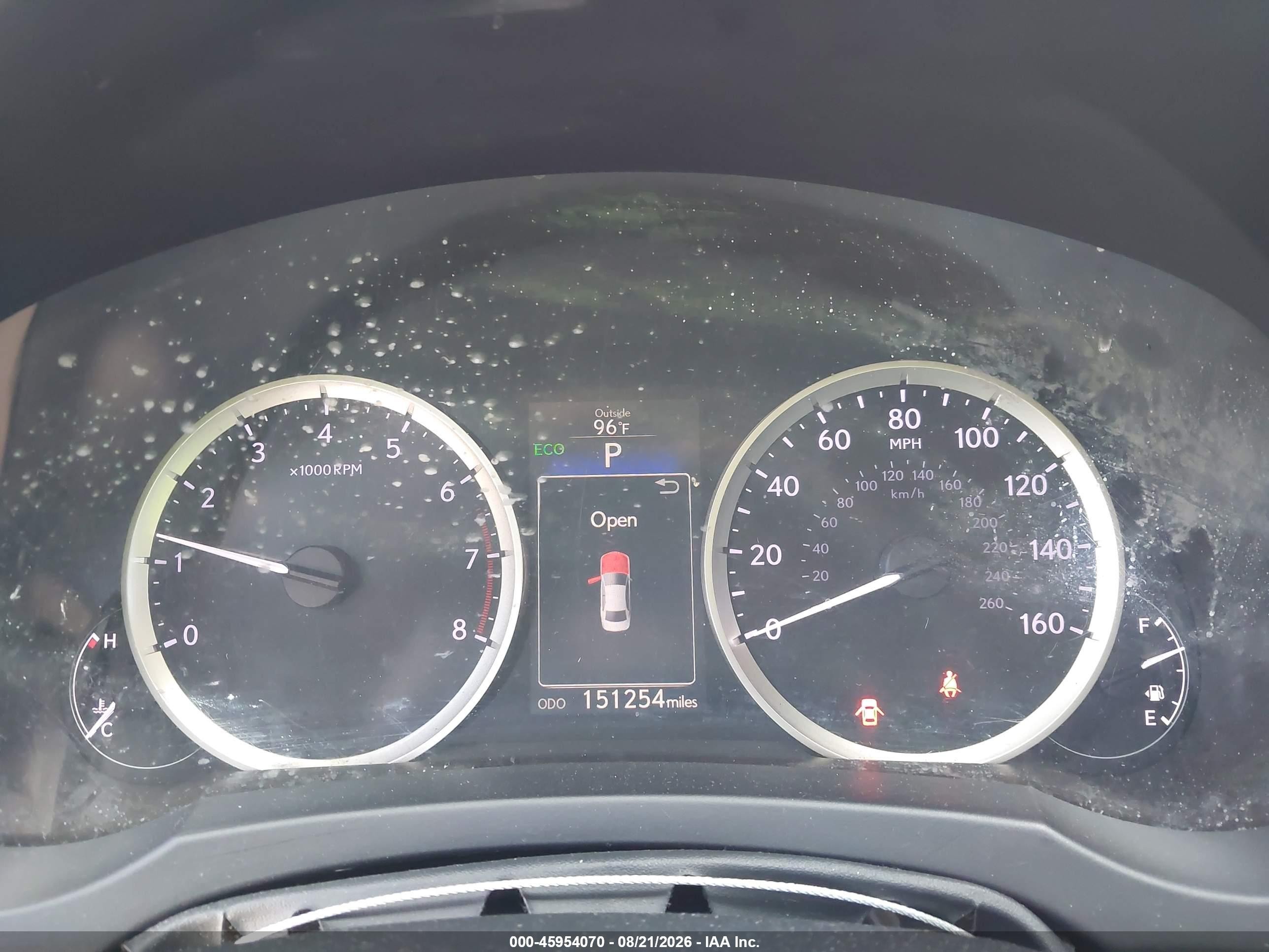 2014 Lexus IS 250 VIN JTHBF1D27E5018609 IAAI salvage auction — Side, Salvage (California), sold $3,500 on 2026-09-24 (photo 7)
