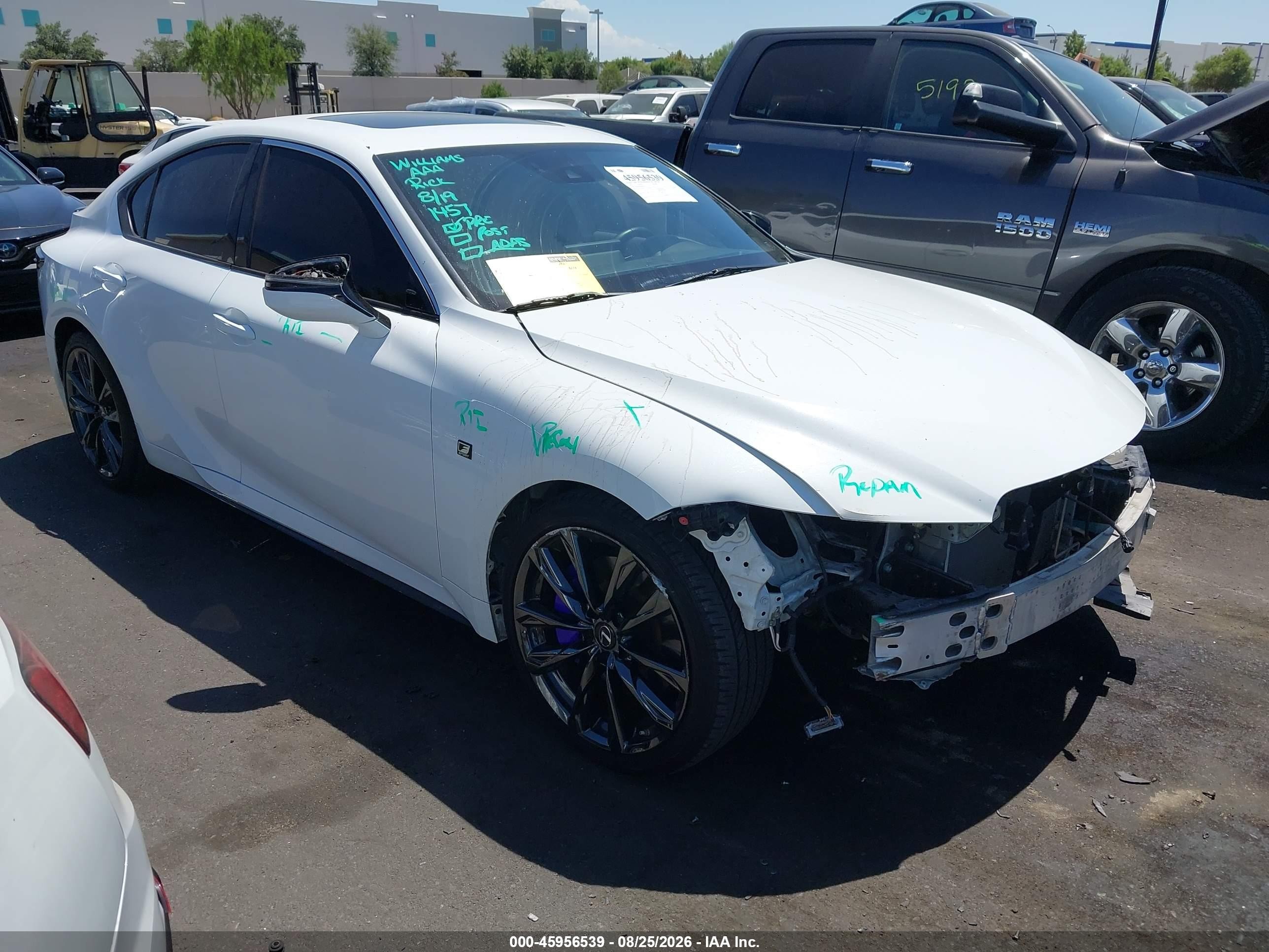 2021 Lexus IS 350 VIN JTHGZ1B27M5042973 — IAAI salvage auction photo