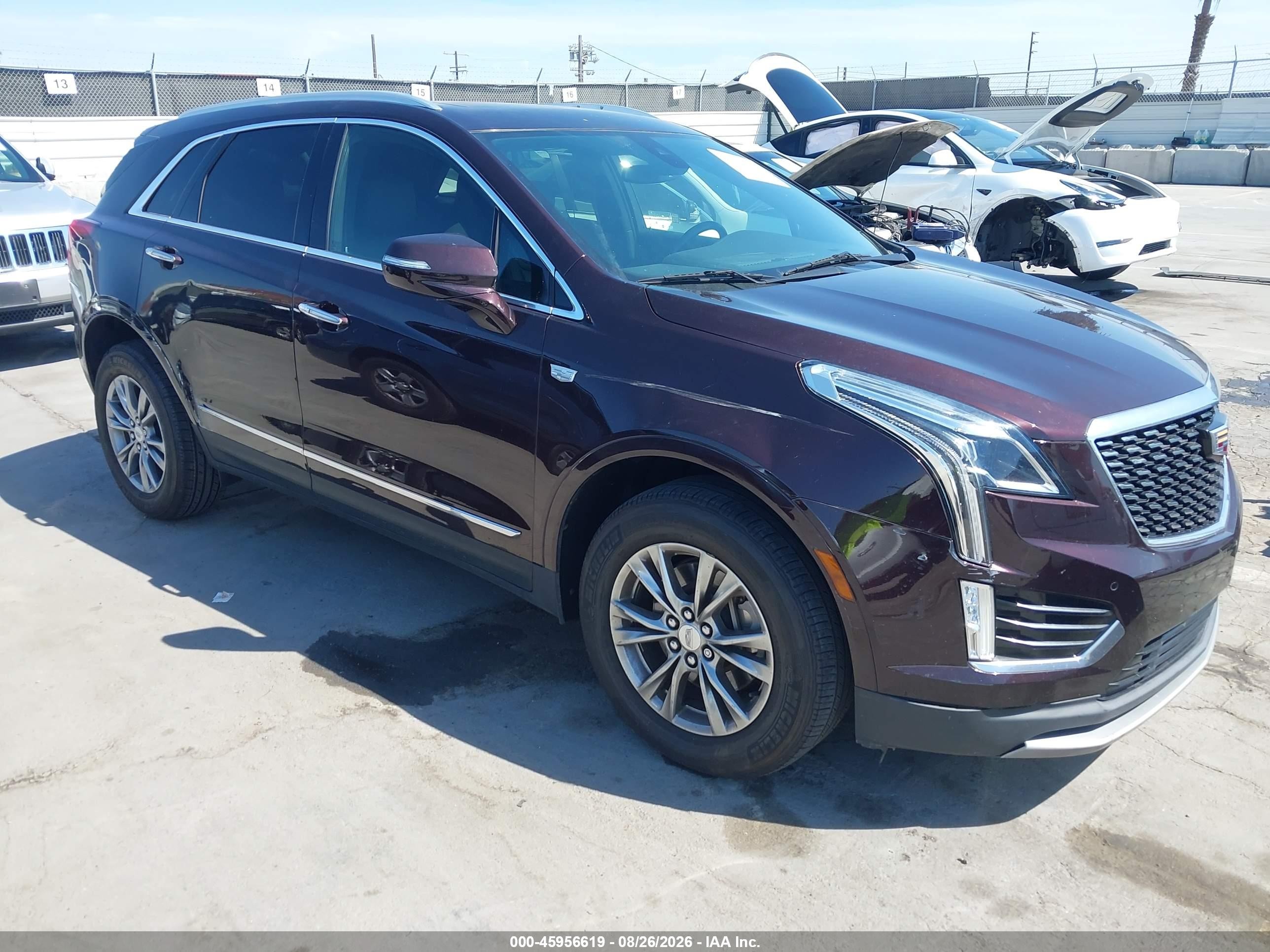 2020 Cadillac Xt5 VIN 1GYKNCRS5LZ240137 IAAI salvage auction — Front End, Salvage (California), sold $4,150 on 2026-09-13 (photo 1)