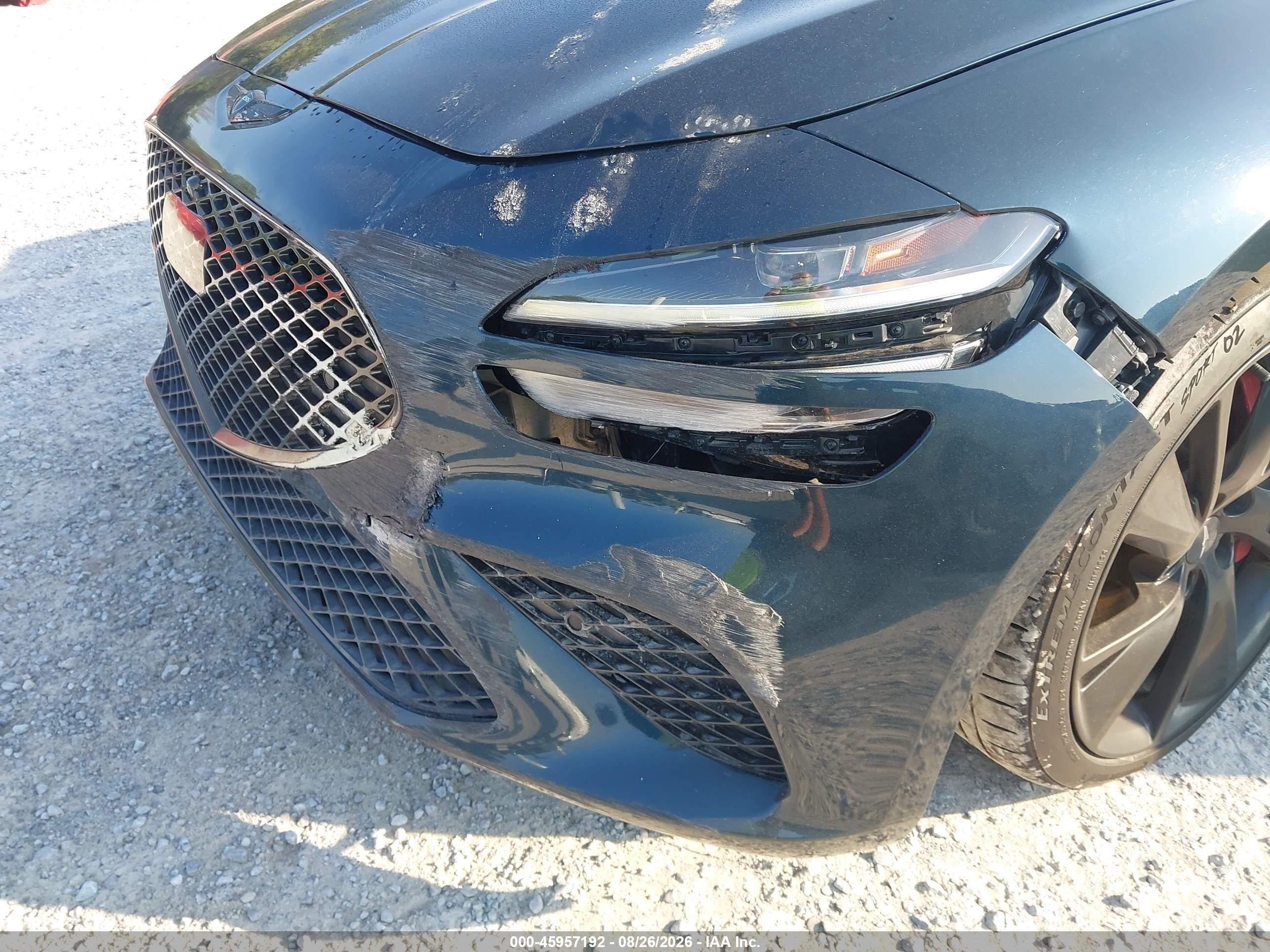 2022 Genesis G70 VIN KMTG54TE6NU096264 IAAI salvage auction — Unknown, Rebuildable (Florida), sold $8,300 on 2026-09-06 (photo 6)