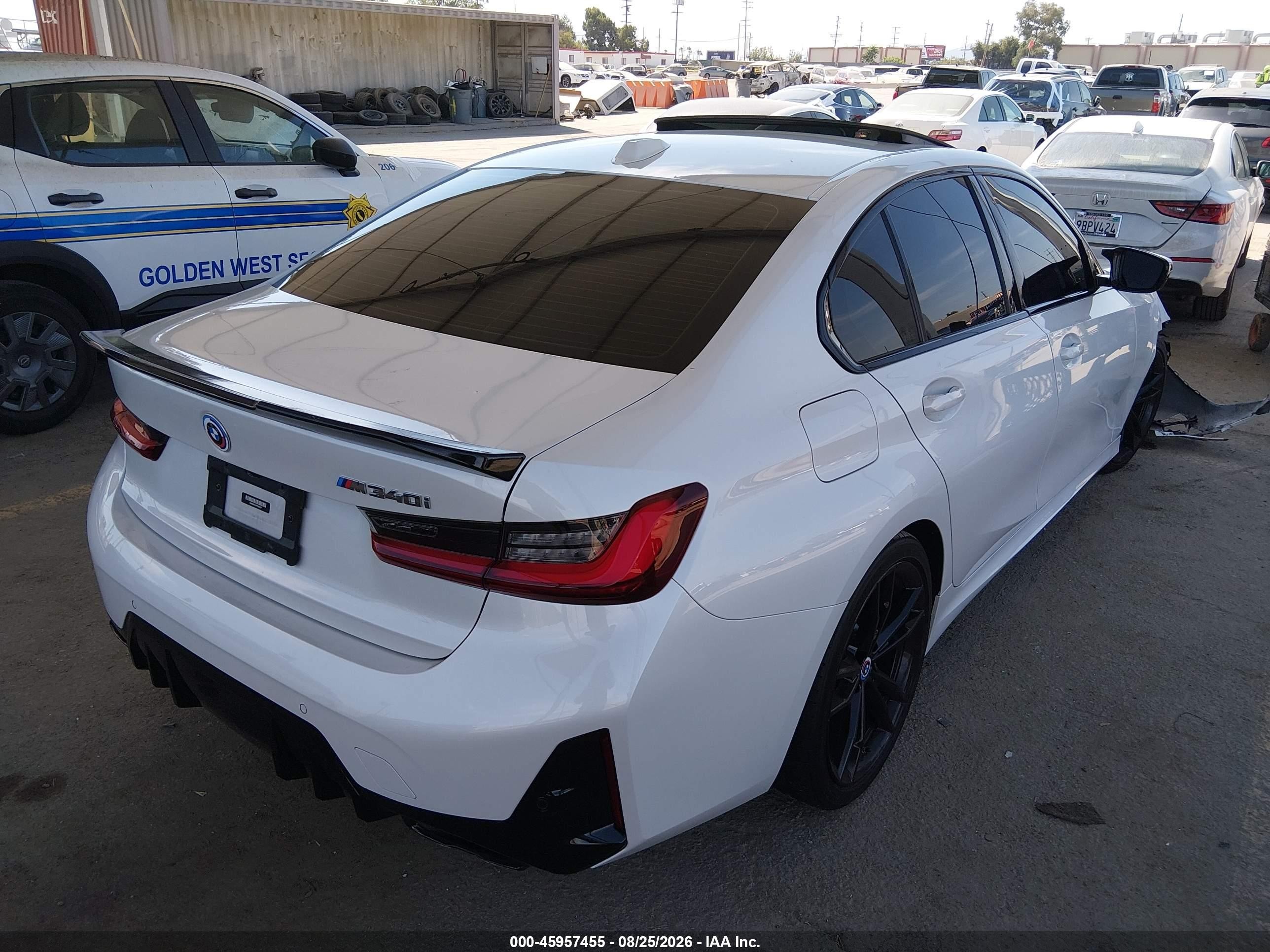 2023 BMW M340i VIN 3MW49FS03P8C80937 IAAI salvage auction — Unknown, Salvage (California), sold $20,400 on 2026-09-14 (photo 4)