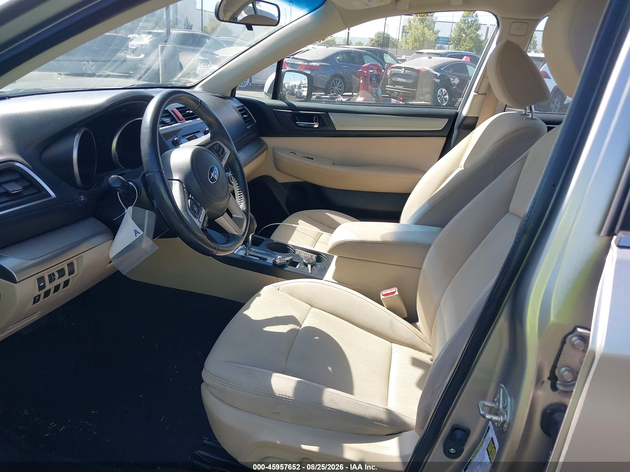 2017 Subaru LEGACY VIN 4S3BNAC60H3066963 IAAI salvage auction — Unknown, Salvage Certificate (California), sold $1,650 on 2026-09-13 (photo 5)