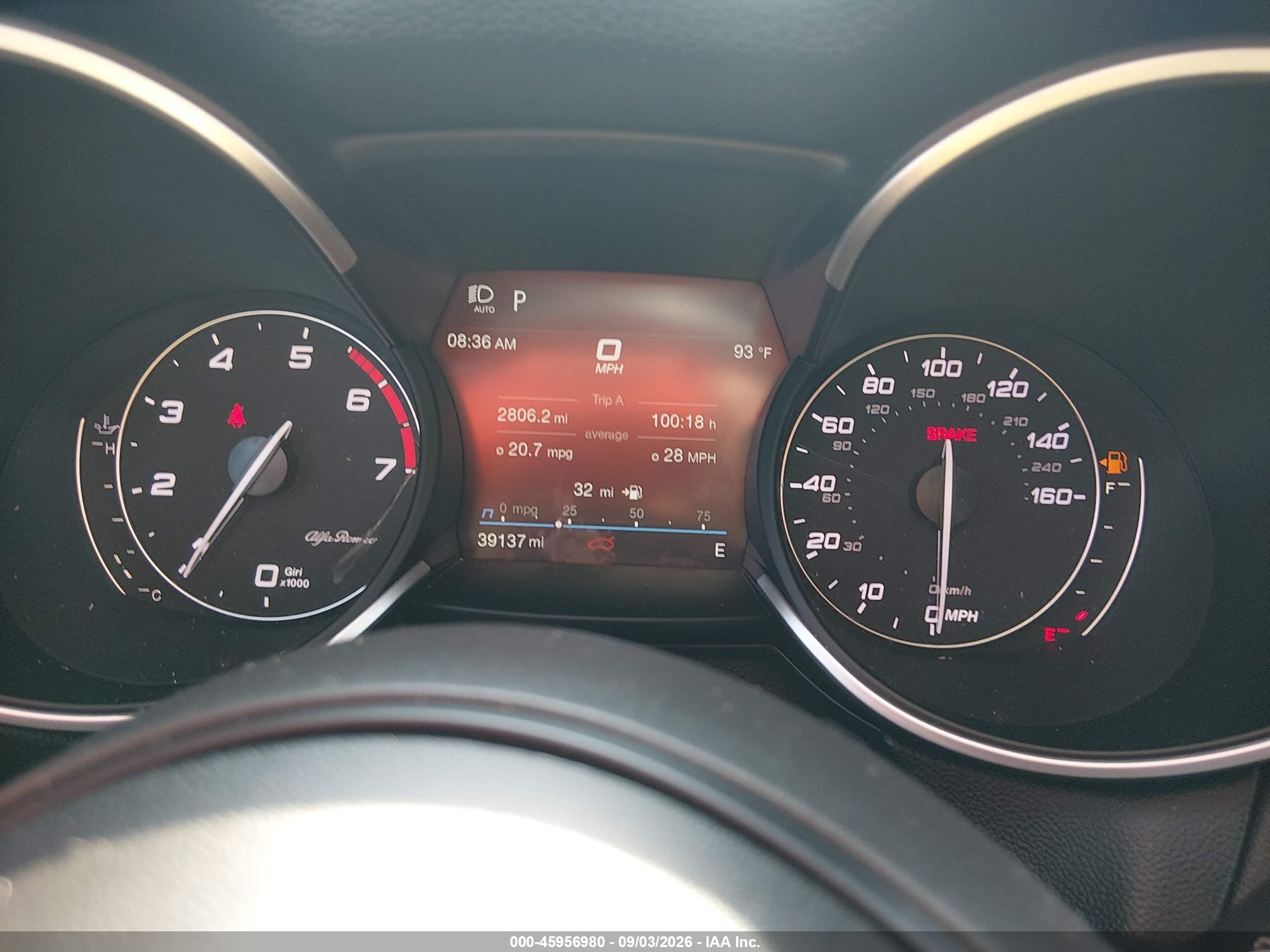 2021 Alfa romeo Stelvio VIN ZASPAKAN5M7D18427 IAAI salvage auction — Unknown, Clear (Tennessee), sold $9,200 on 2026-09-23 (photo 7)