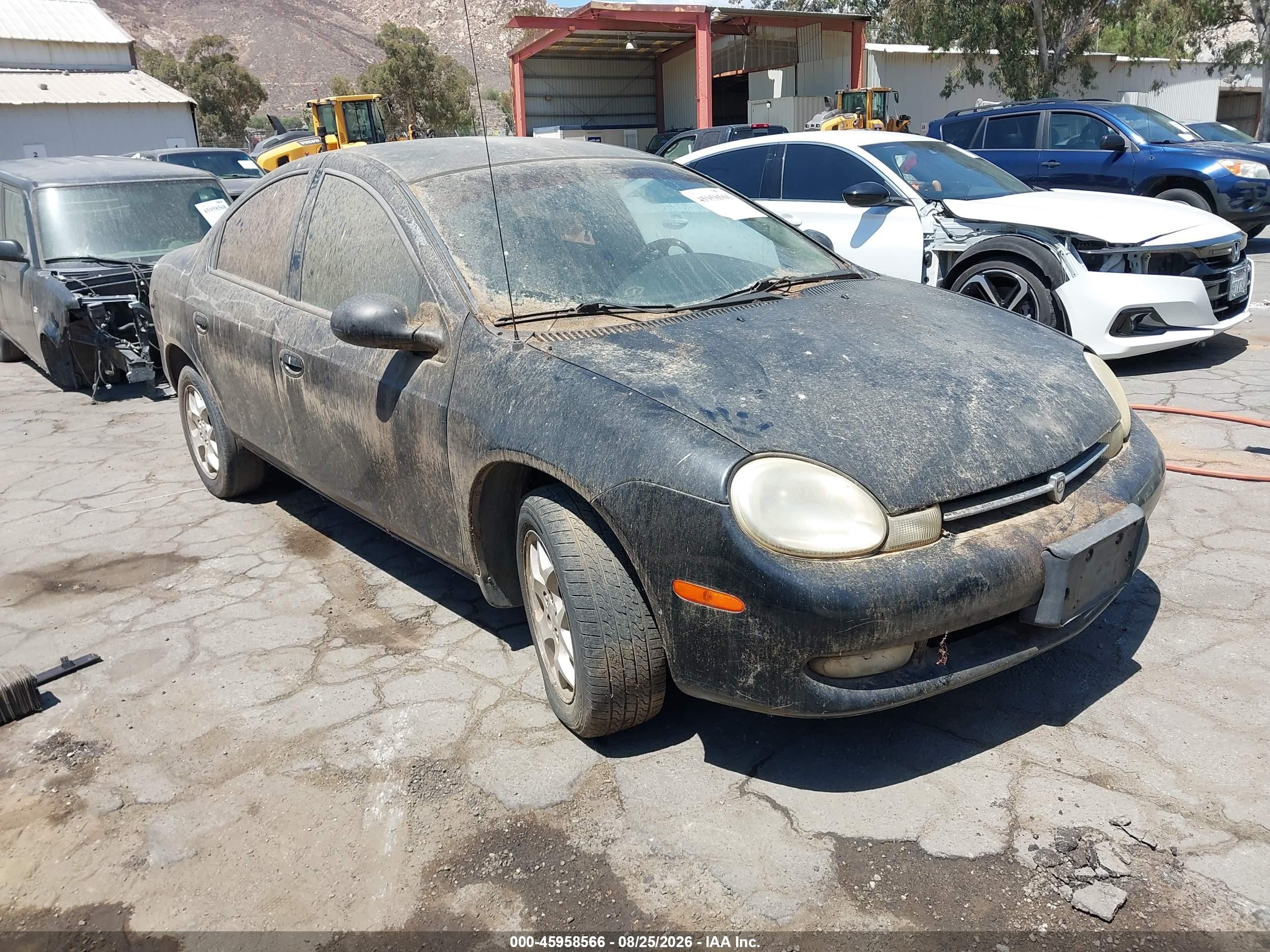 2000 Plymouth Neon VIN 1P3ES46C5YD543969 IAAI salvage auction — Side, Clear - Dealer Only (California), sold $225 on 2026-09-08 (photo 1)